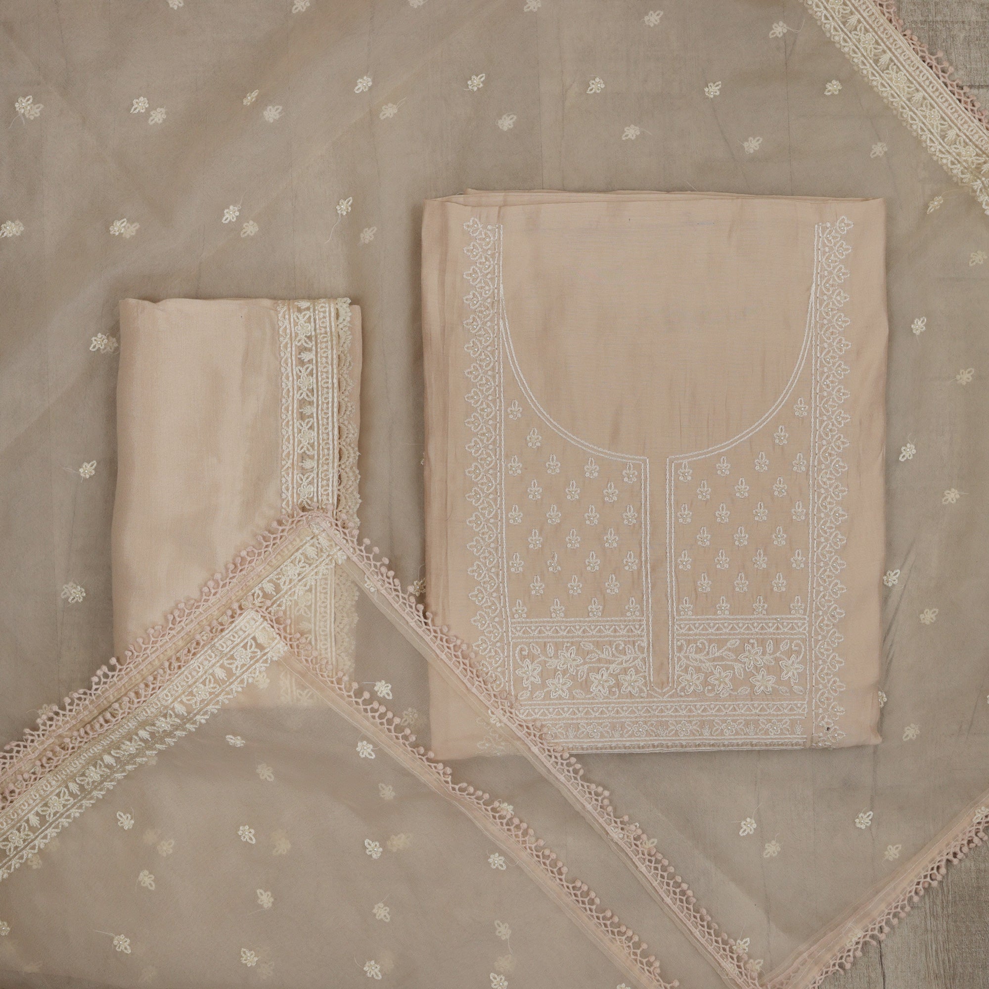 Load image into Gallery viewer, CHANDERI SILK UNSTITCHED SUIT -4982