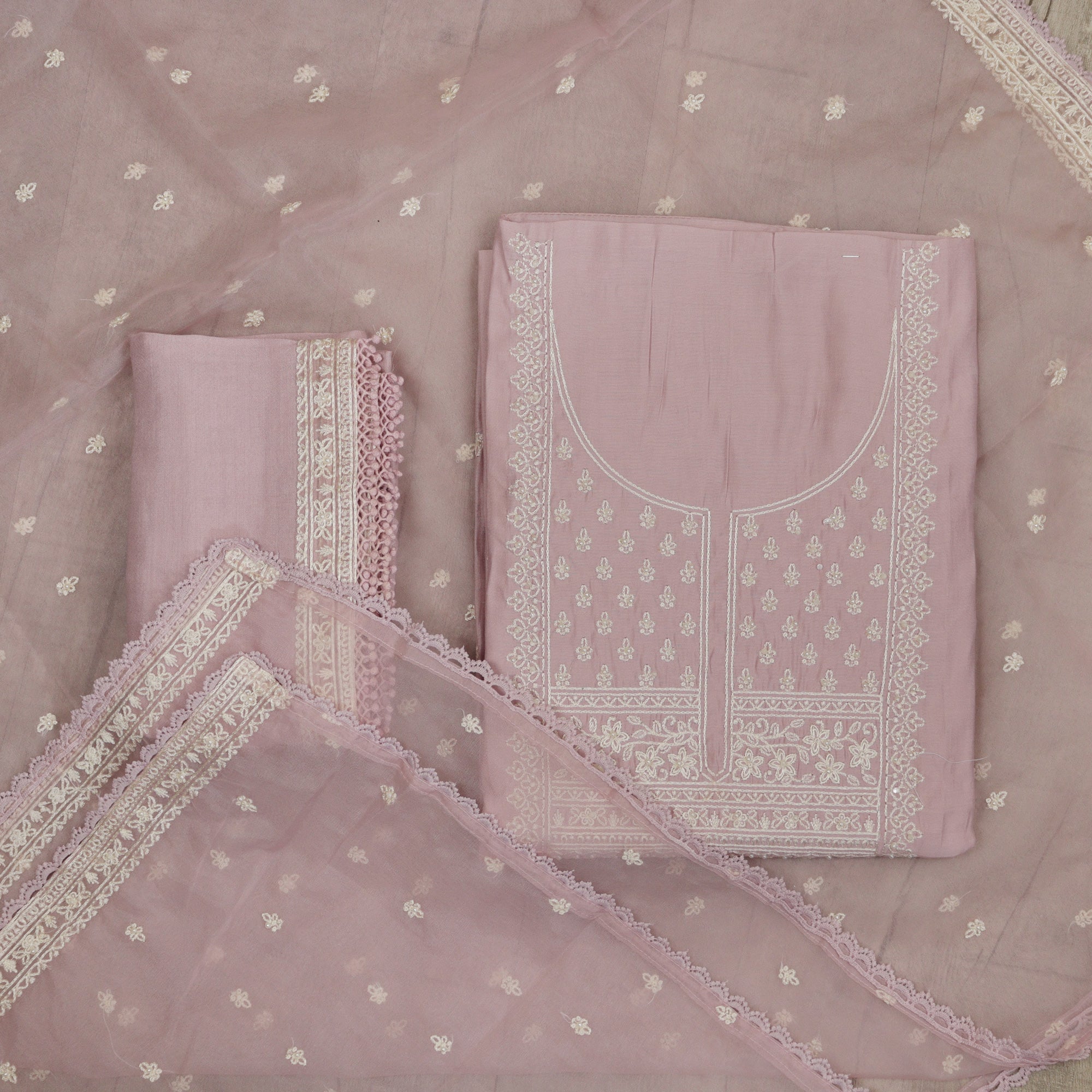 Load image into Gallery viewer, CHANDERI SILK UNSTITCHED SUIT -4982