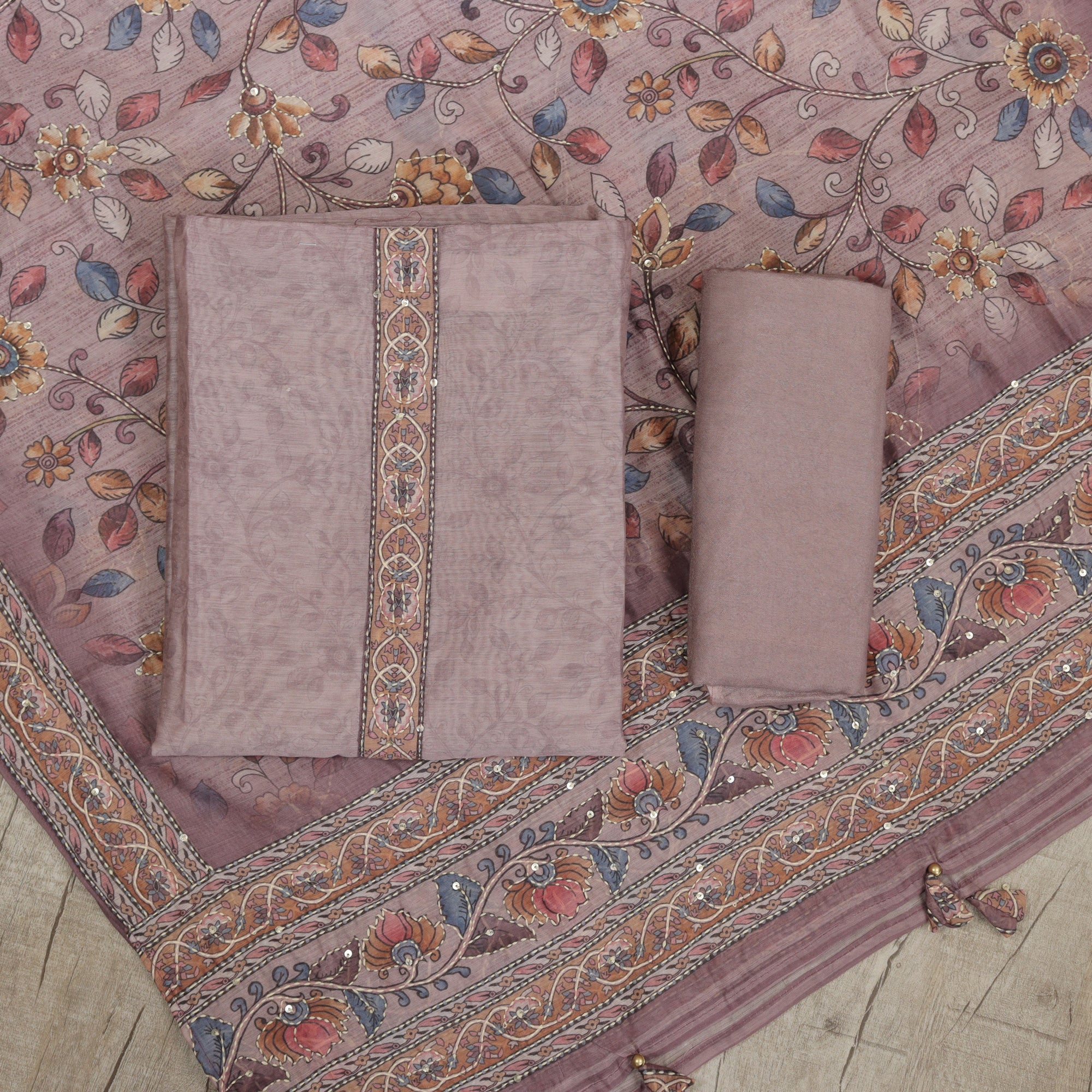 Load image into Gallery viewer, chanderi silk unstitched suit-4985