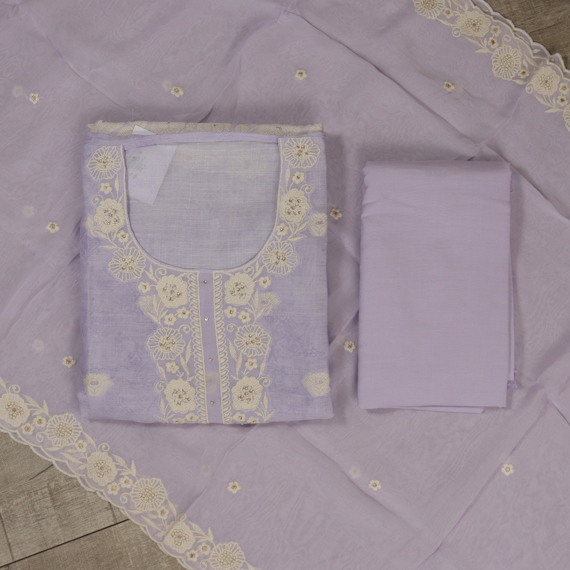 Load image into Gallery viewer, PURE LINEN COTTON UNSTITCHED SUIT - 4986