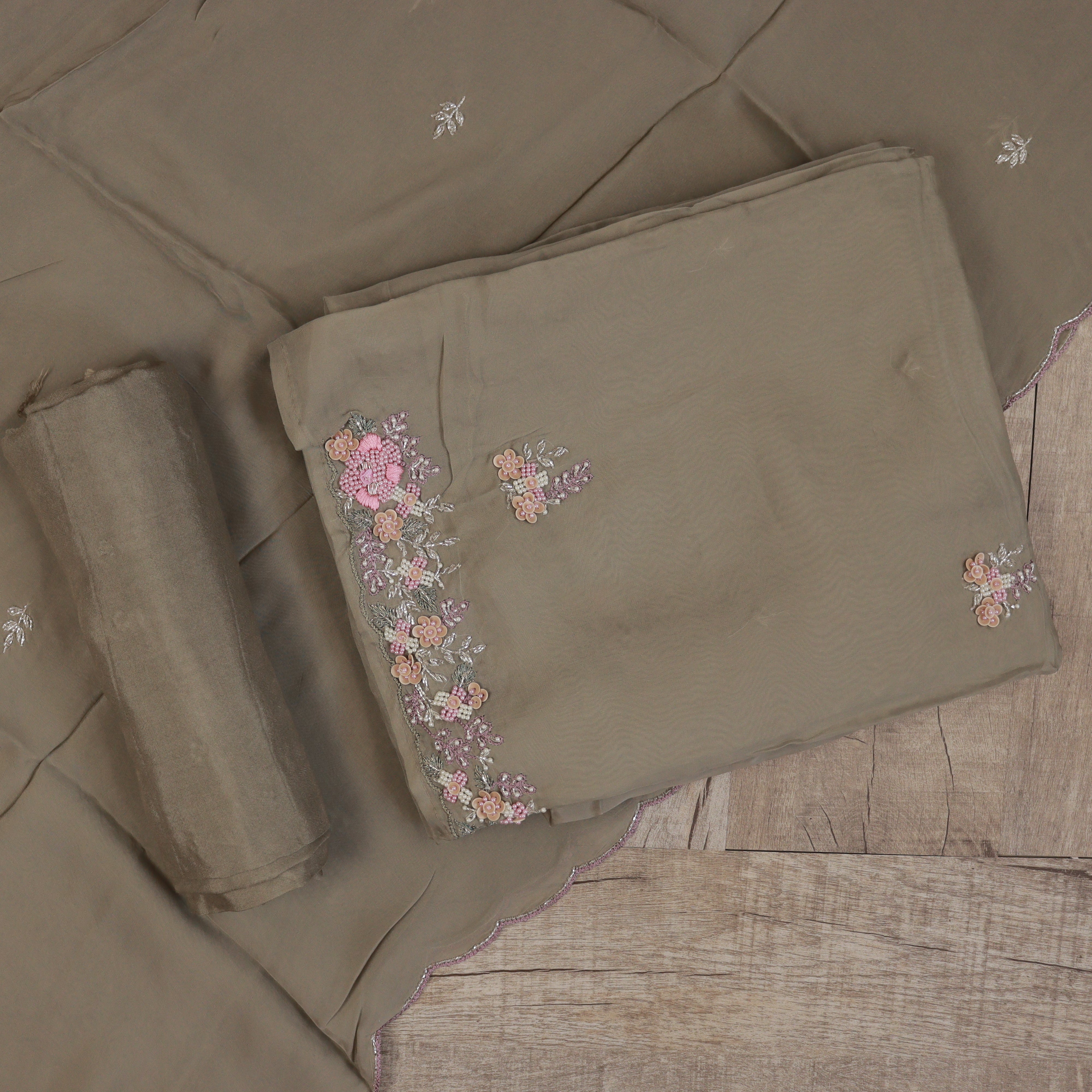 Load image into Gallery viewer, Pure Viscos Organza Unstitched Suit- 3744