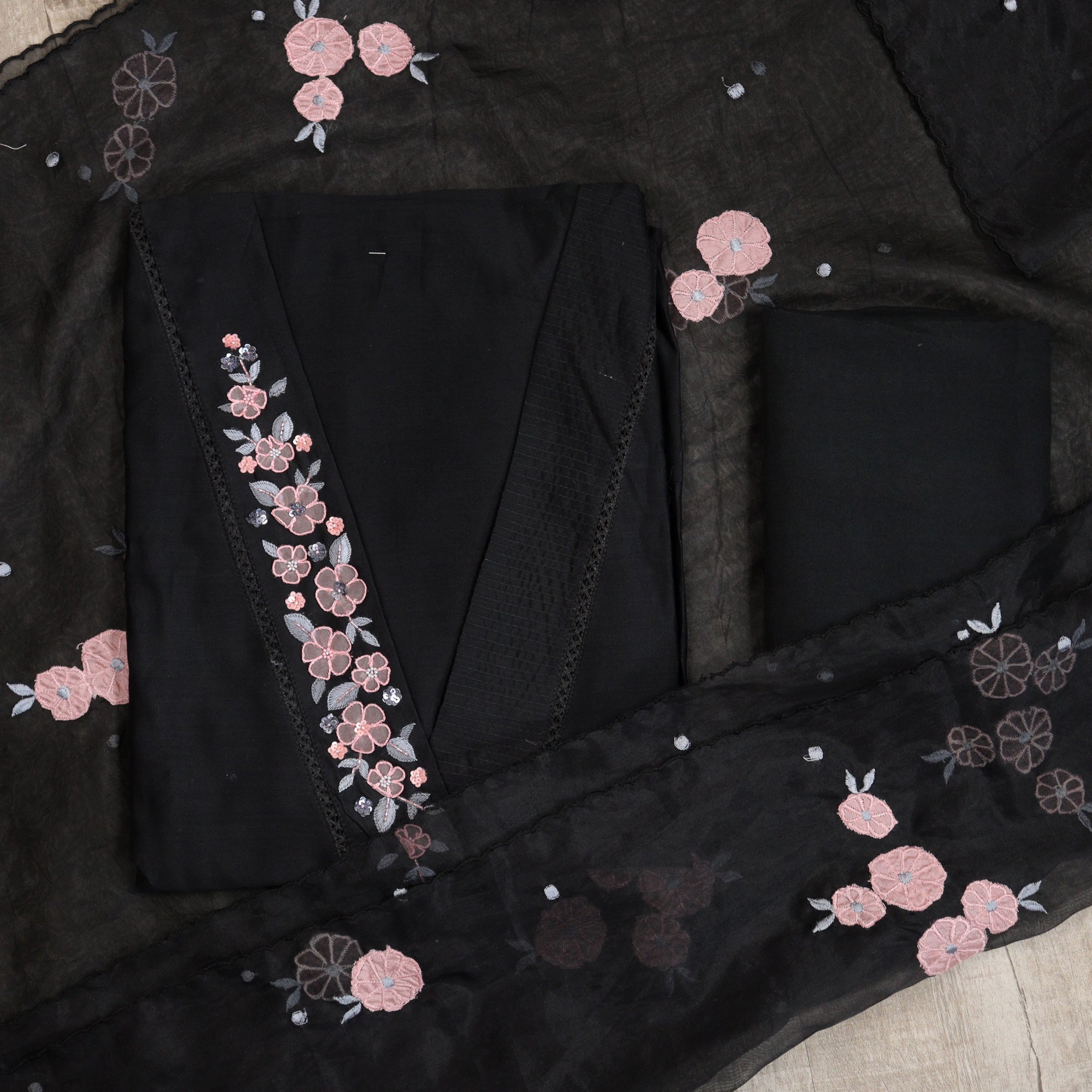 Load image into Gallery viewer, CHANDERI SILK UNSTITCHED SUIT-5007