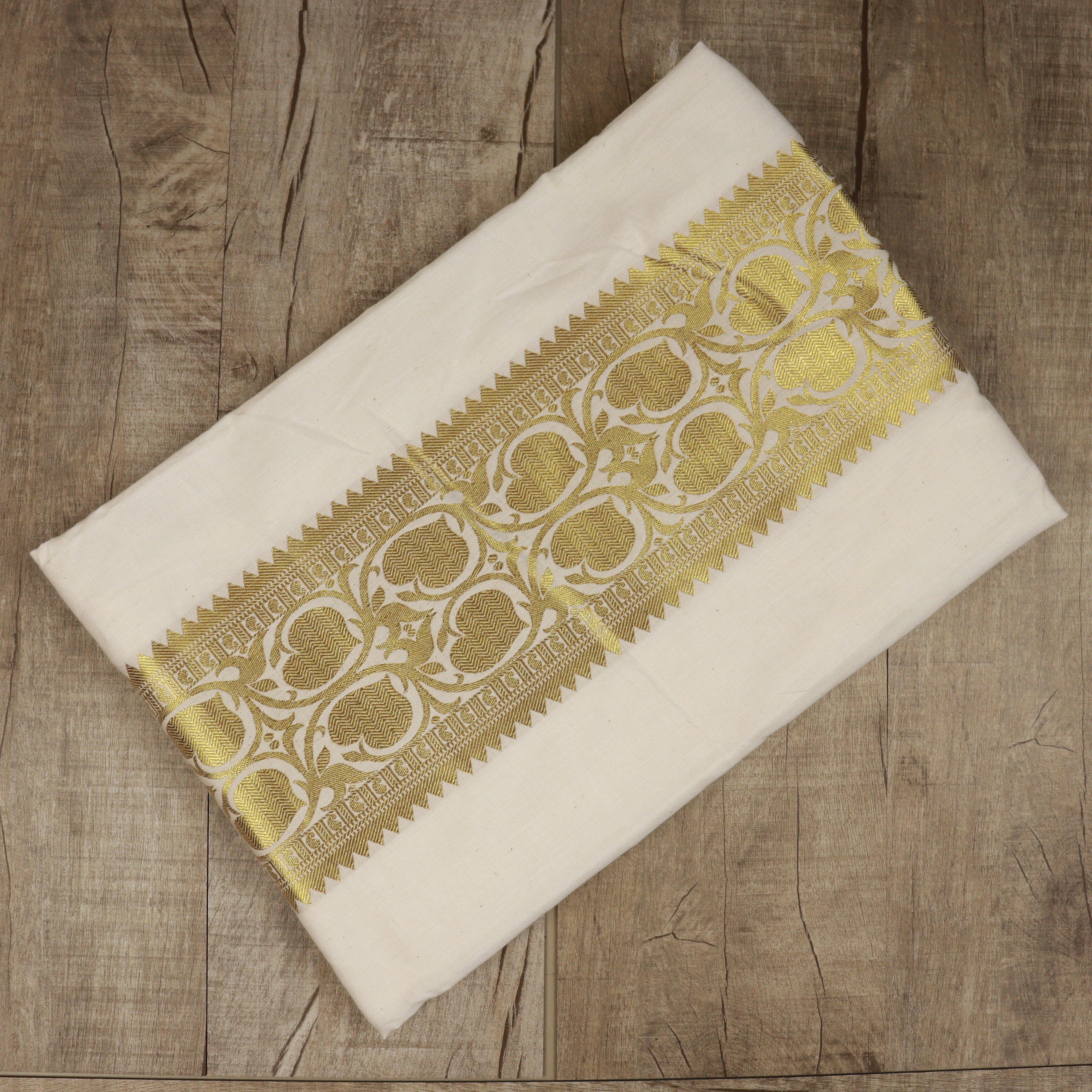 Load image into Gallery viewer, Golden Cotton Unstitched suit -