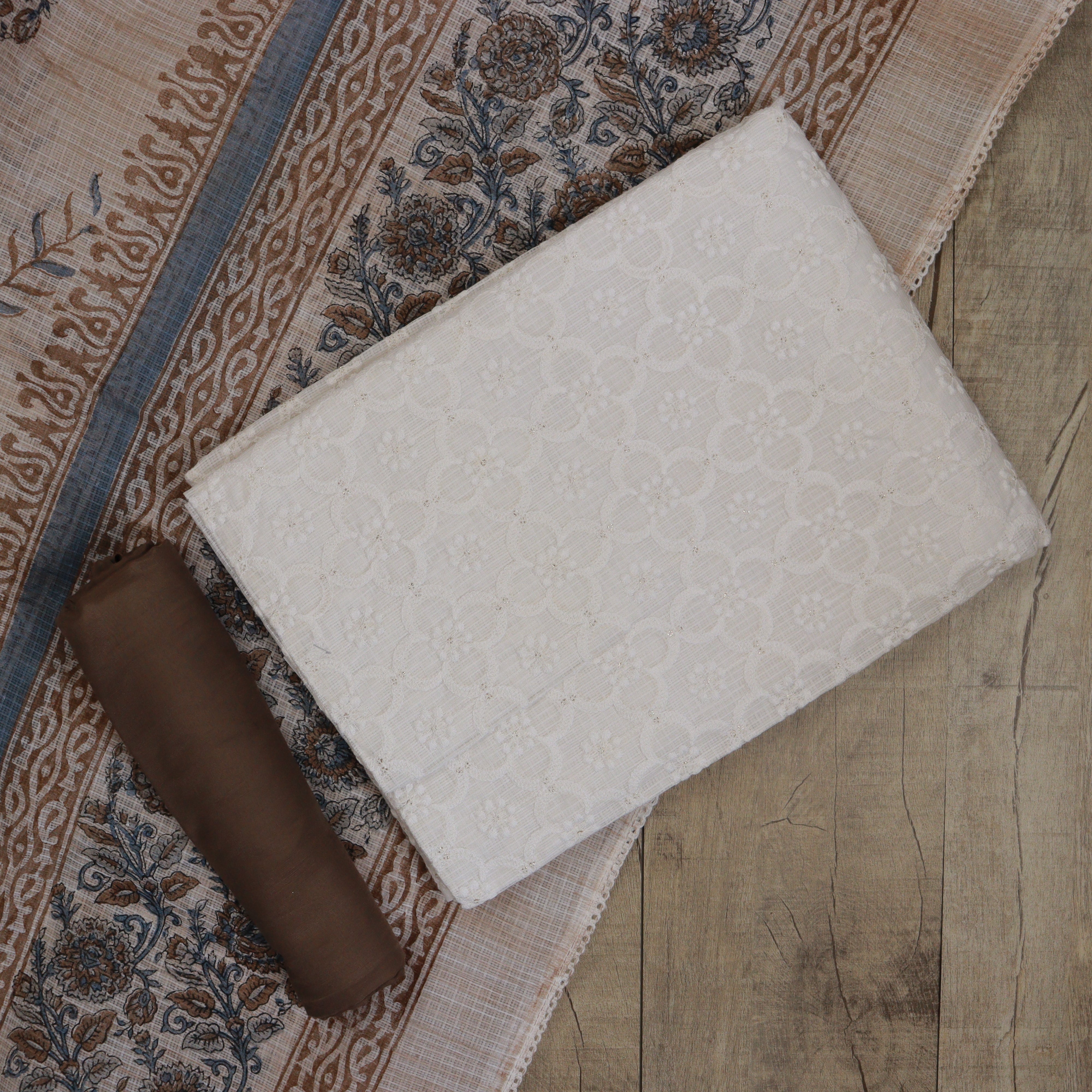 Load image into Gallery viewer, Pure Kota Cotton Unstitched Suit - 3722