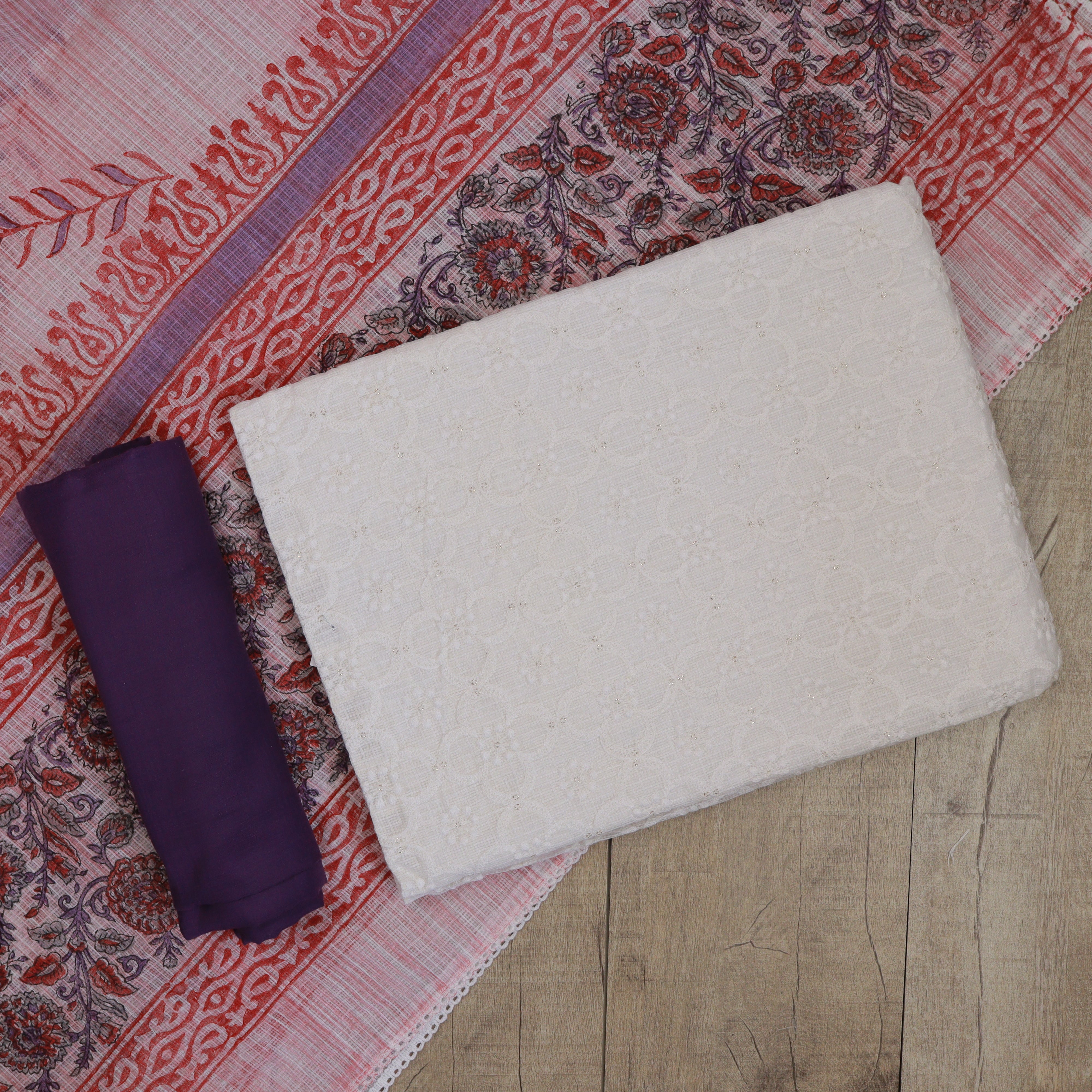 Load image into Gallery viewer, Pure Kota Cotton Unstitched Suit - 3722