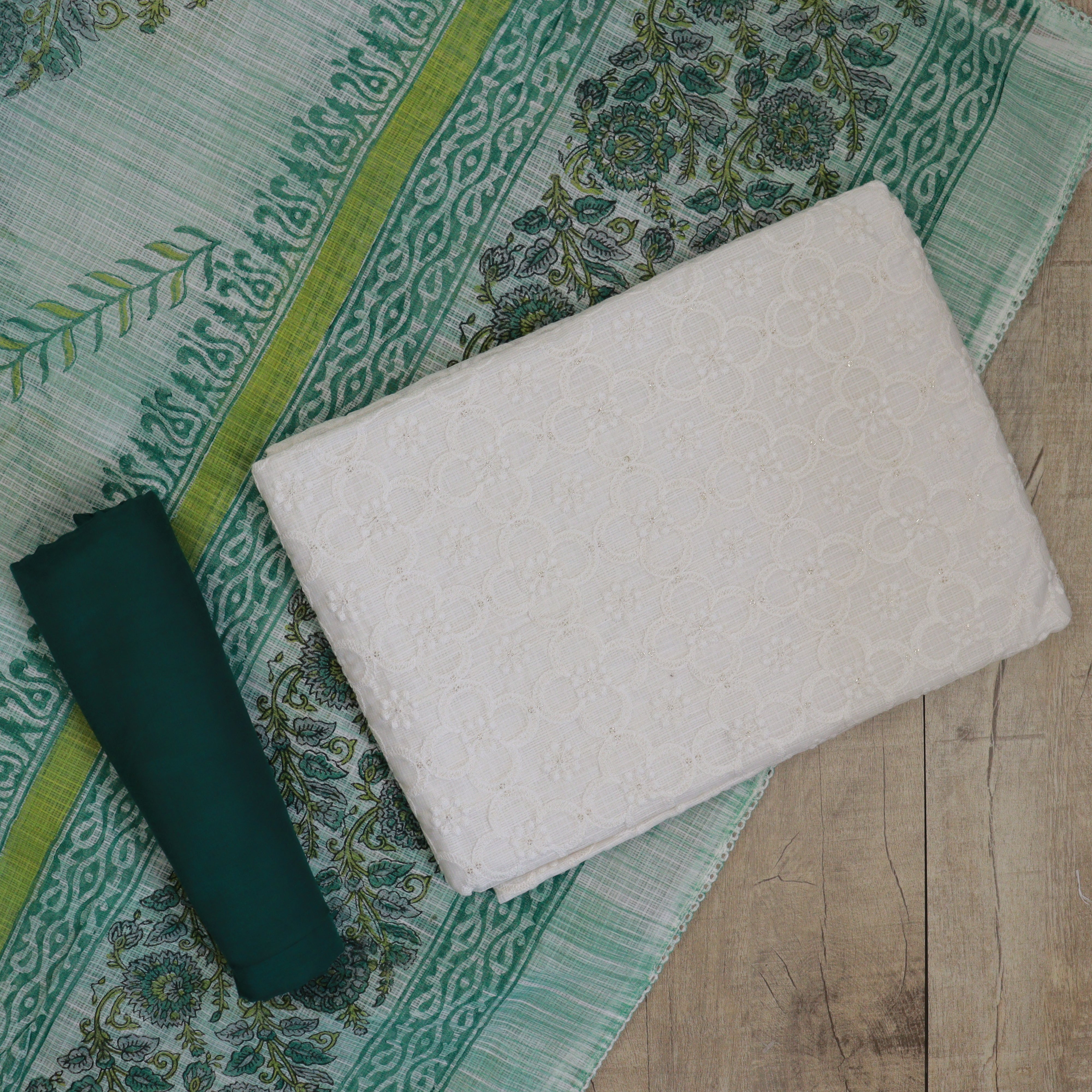 Load image into Gallery viewer, Pure Kota Cotton Unstitched Suit - 3722