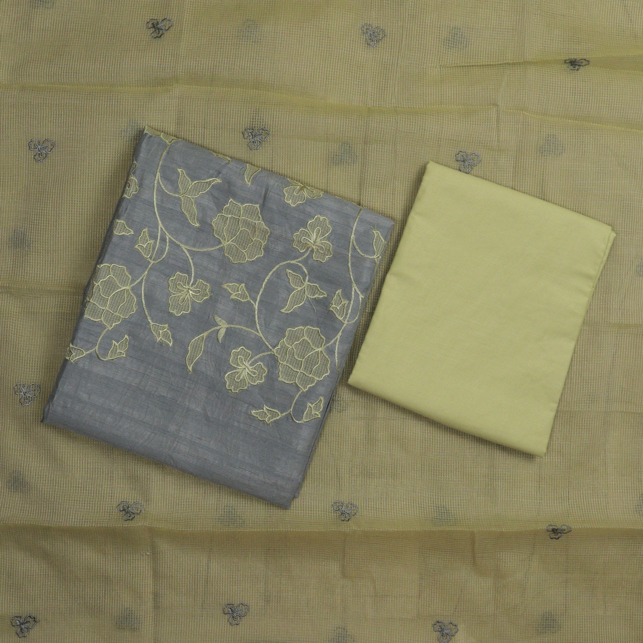 Load image into Gallery viewer, Semi Tusser Silk Unstitched Suit- 5043