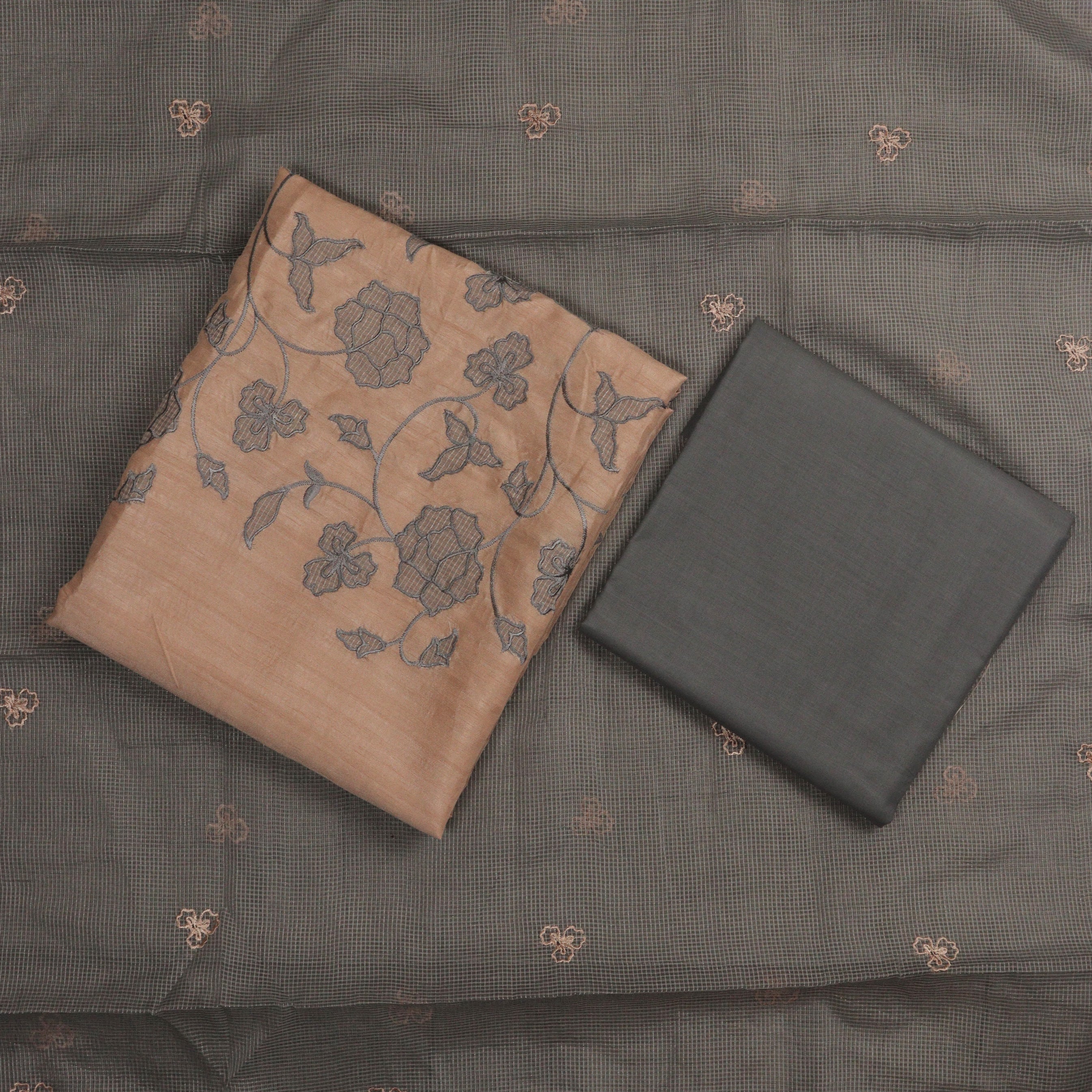 Load image into Gallery viewer, Semi Tusser Silk Unstitched Suit- 5043