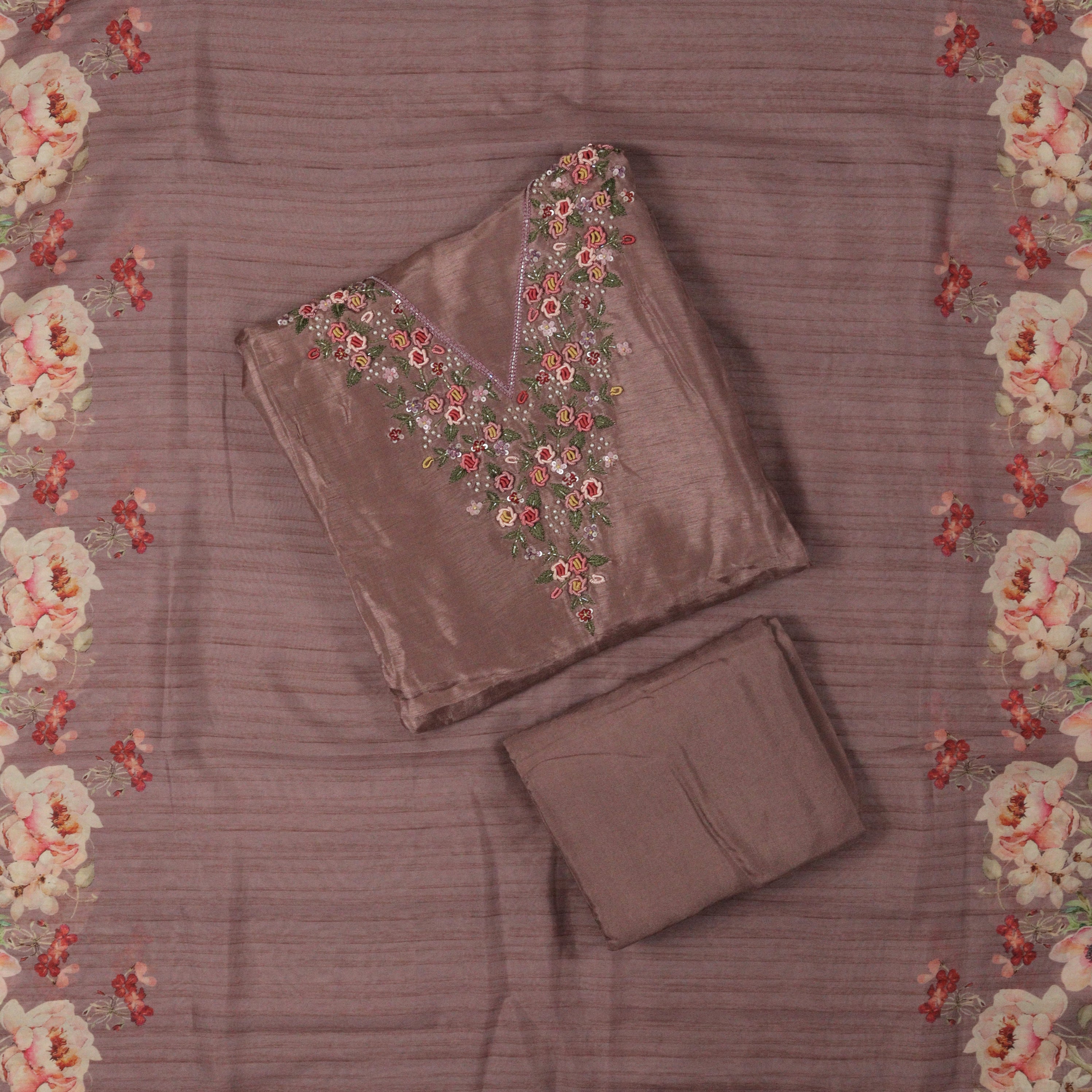 Load image into Gallery viewer, Gajji Silk Unstitched Suit-5098