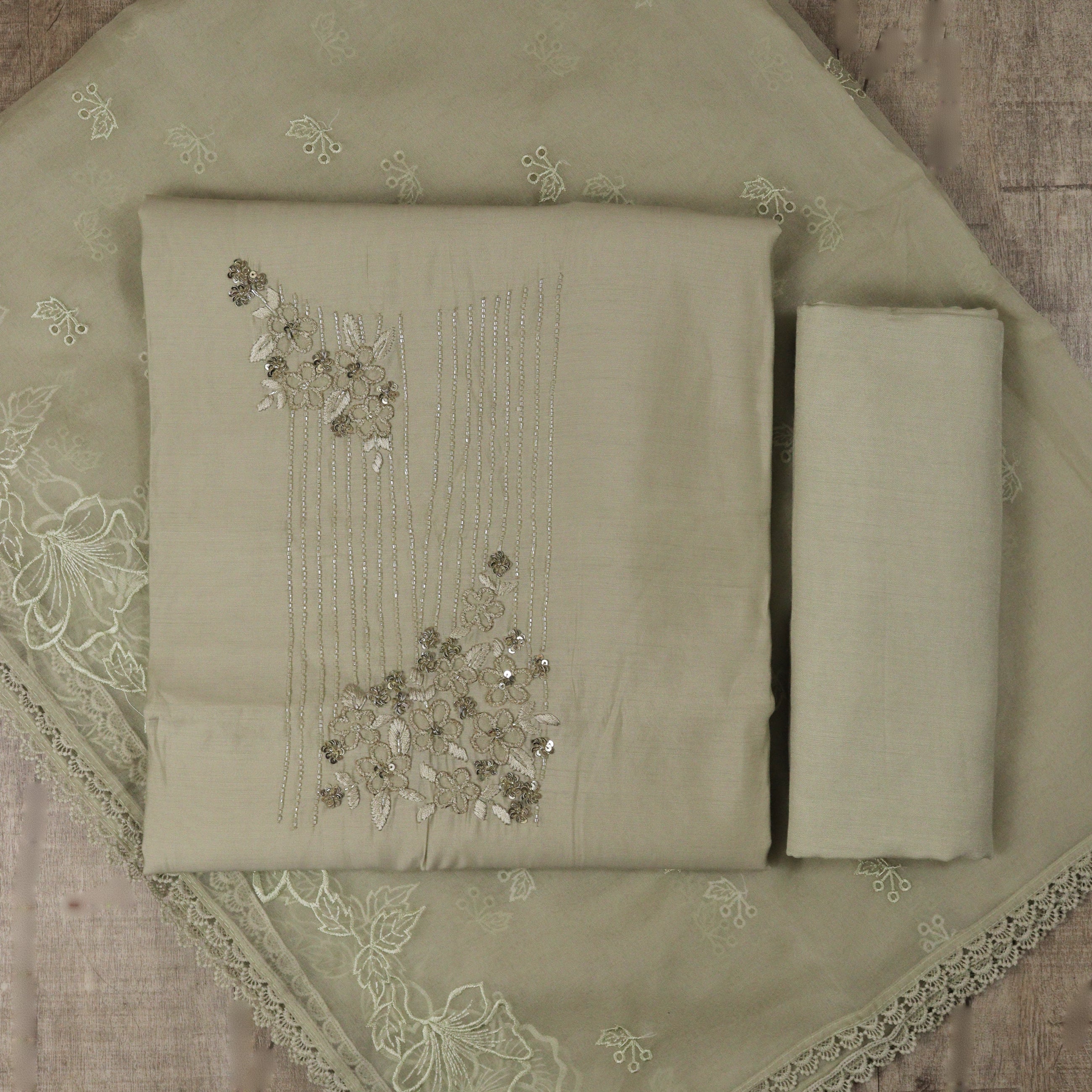 Load image into Gallery viewer, Tissue Organza Unstitched Suit-5097