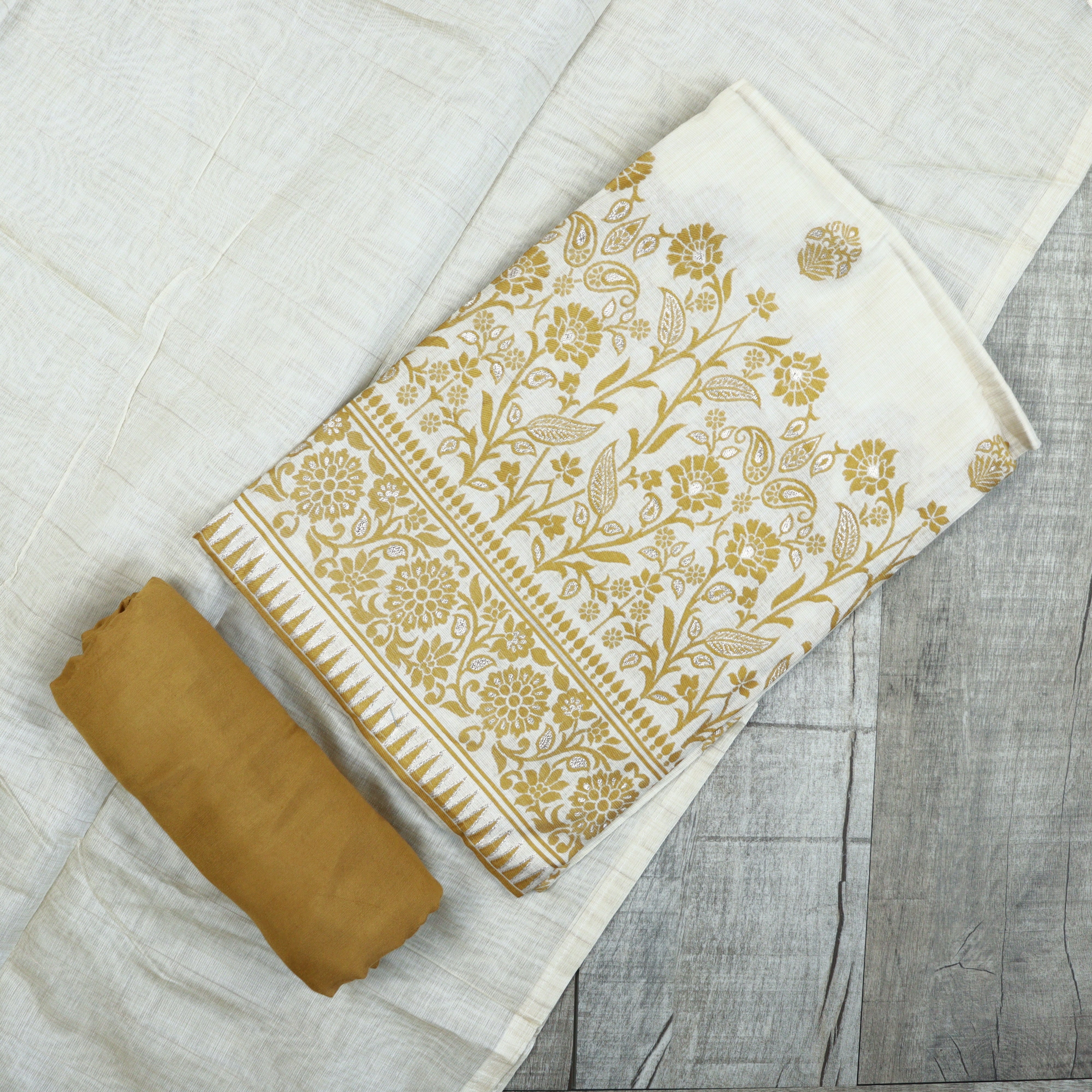 Load image into Gallery viewer, Semi Silk Jamdani Unstitched Suit - 3779