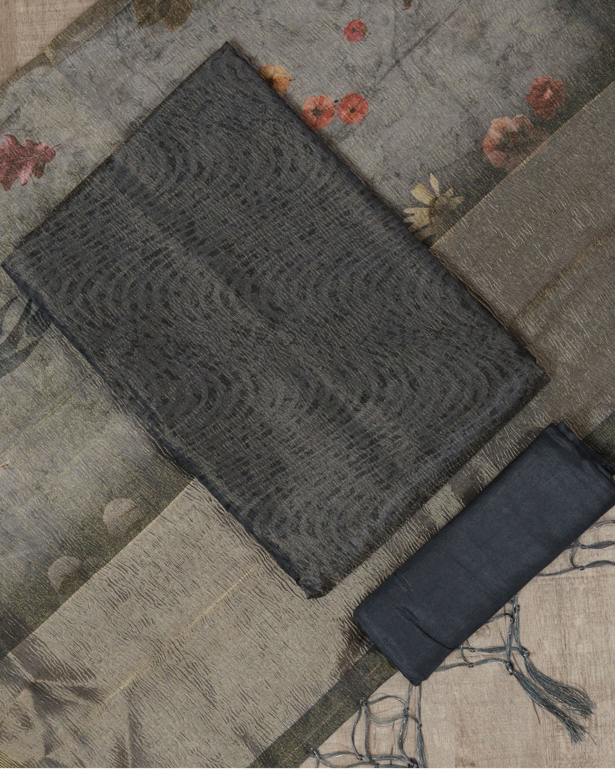 Load image into Gallery viewer, Tissue Silk Unstitched Suit-5128