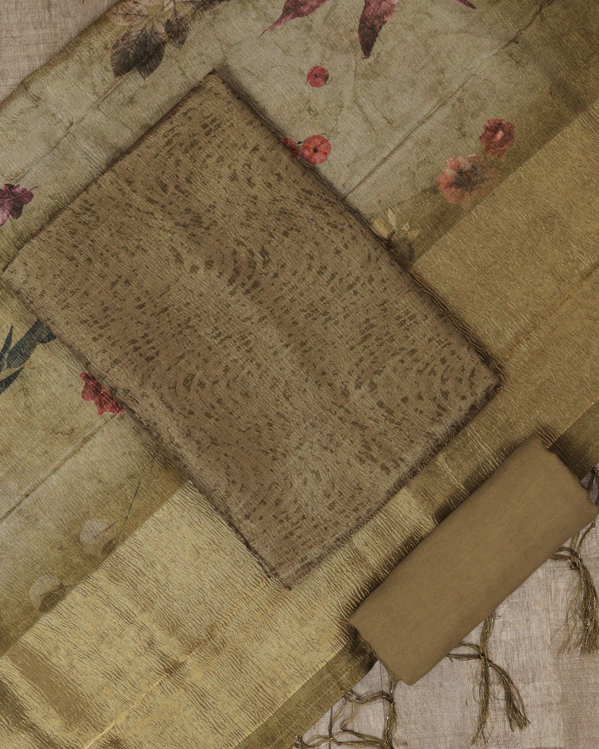 Load image into Gallery viewer, Tissue Silk Unstitched Suit-5128