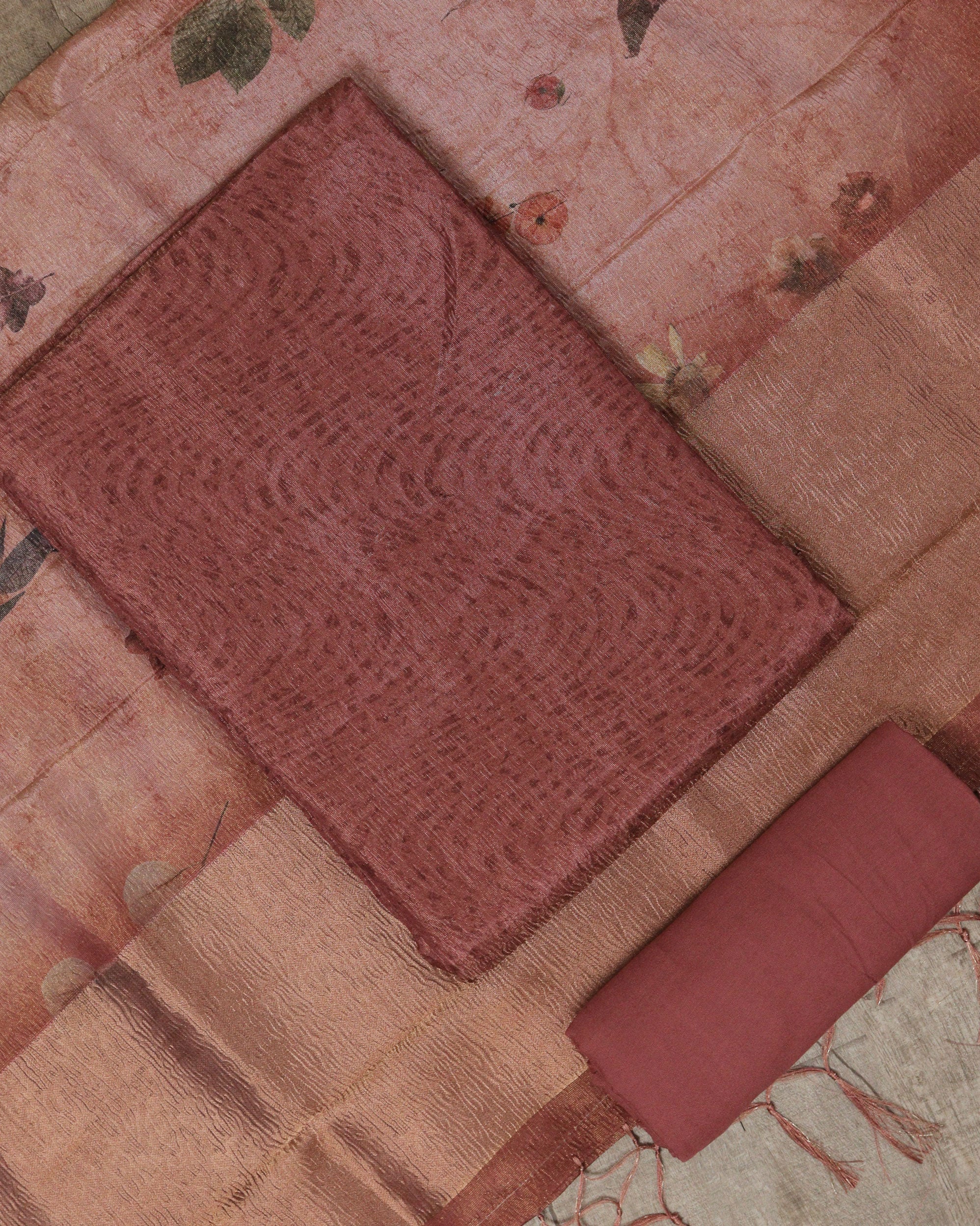 Load image into Gallery viewer, Tissue Silk Unstitched Suit-5128