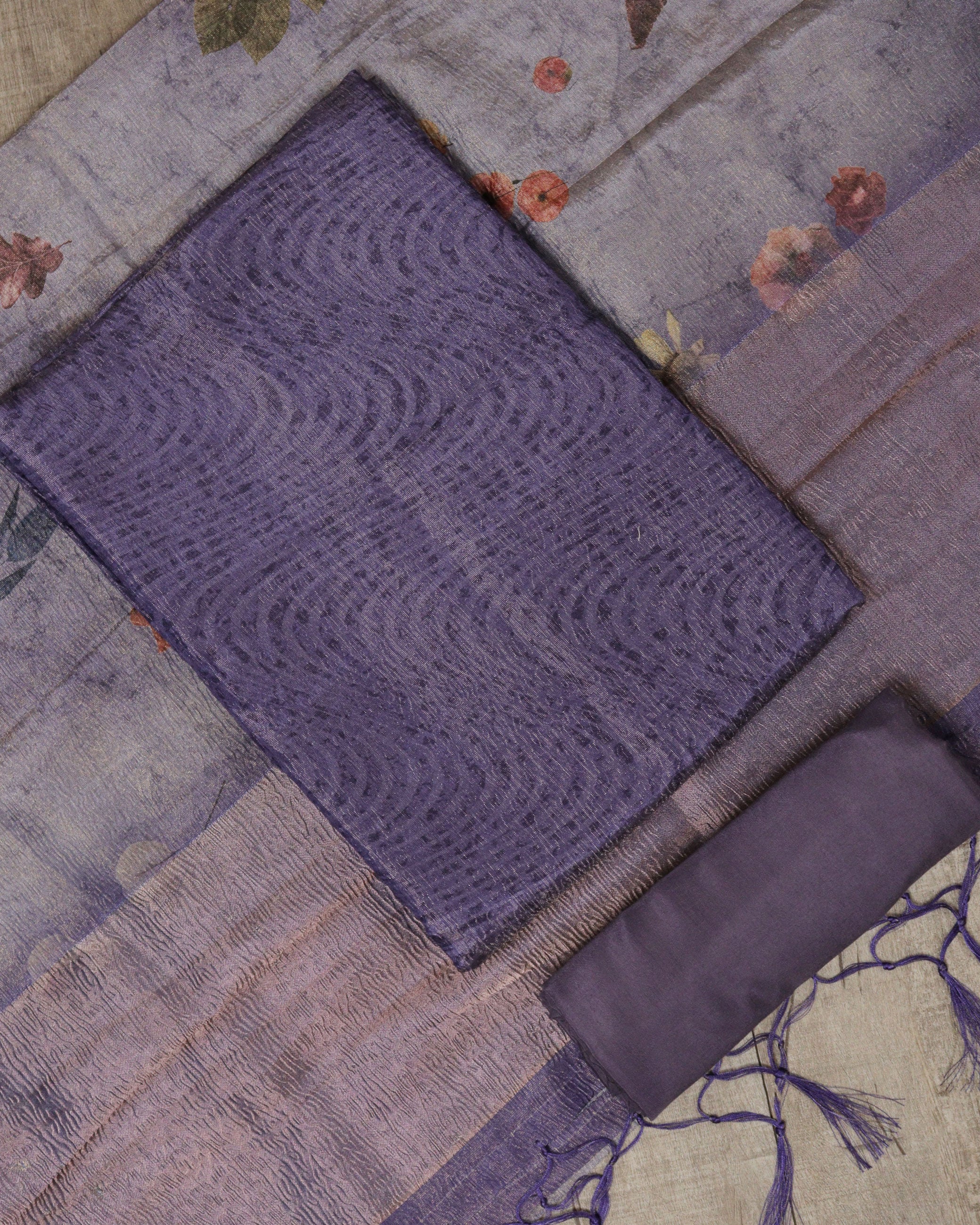 Load image into Gallery viewer, Tissue Silk Unstitched Suit-5128