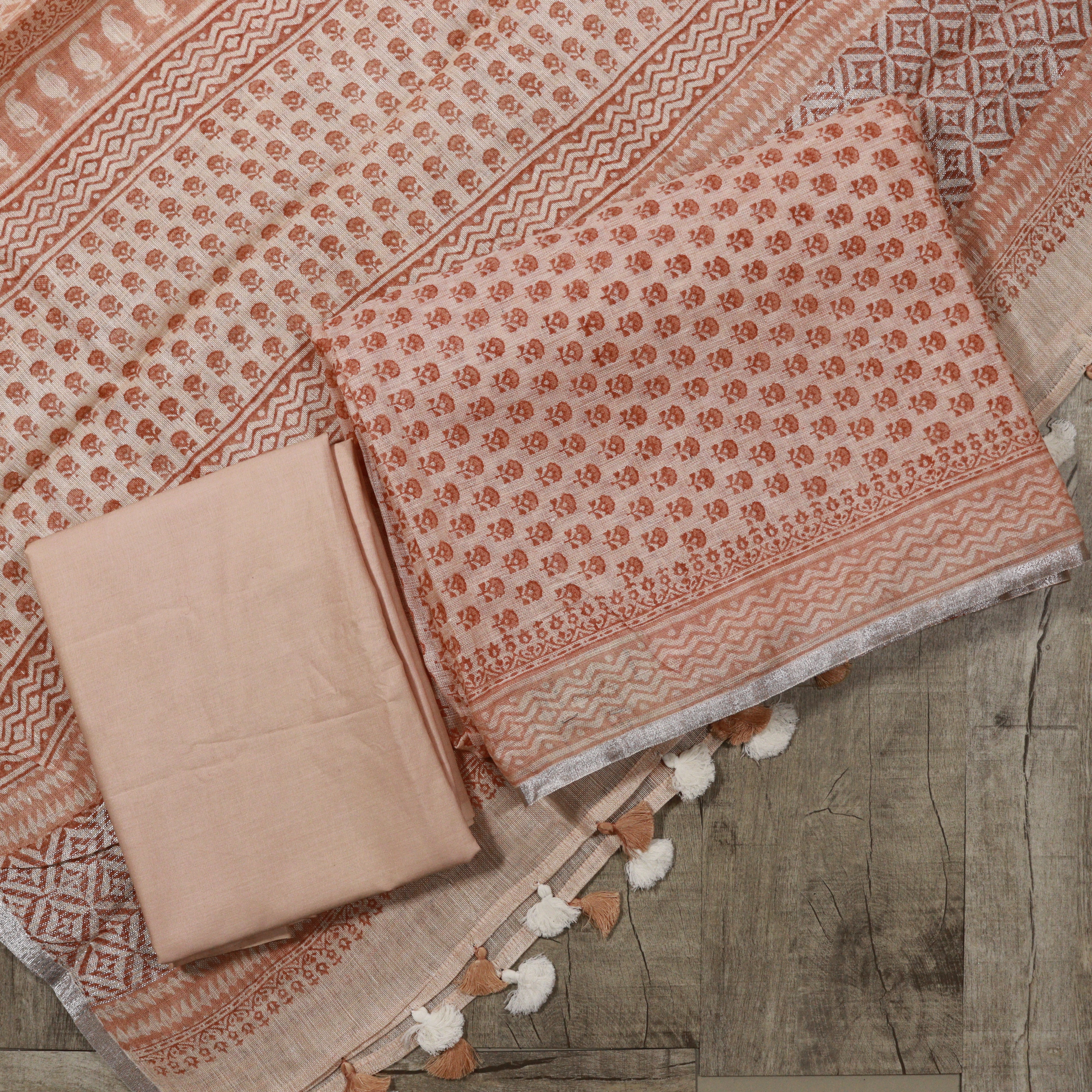 Load image into Gallery viewer, Pure Linen Unstitched Suit - 3791