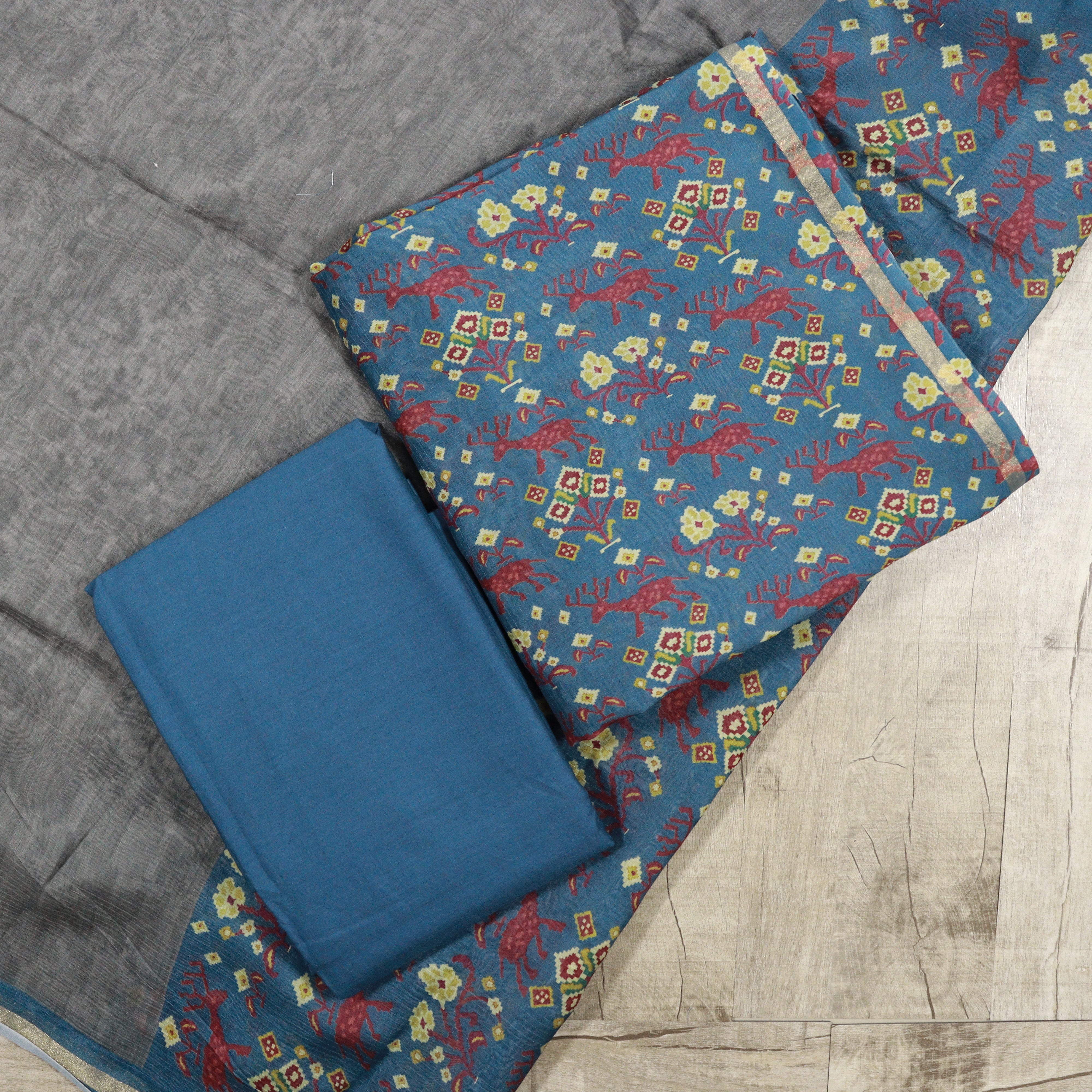 Load image into Gallery viewer, Pure Maheshwari Unstitched Suit - 3782