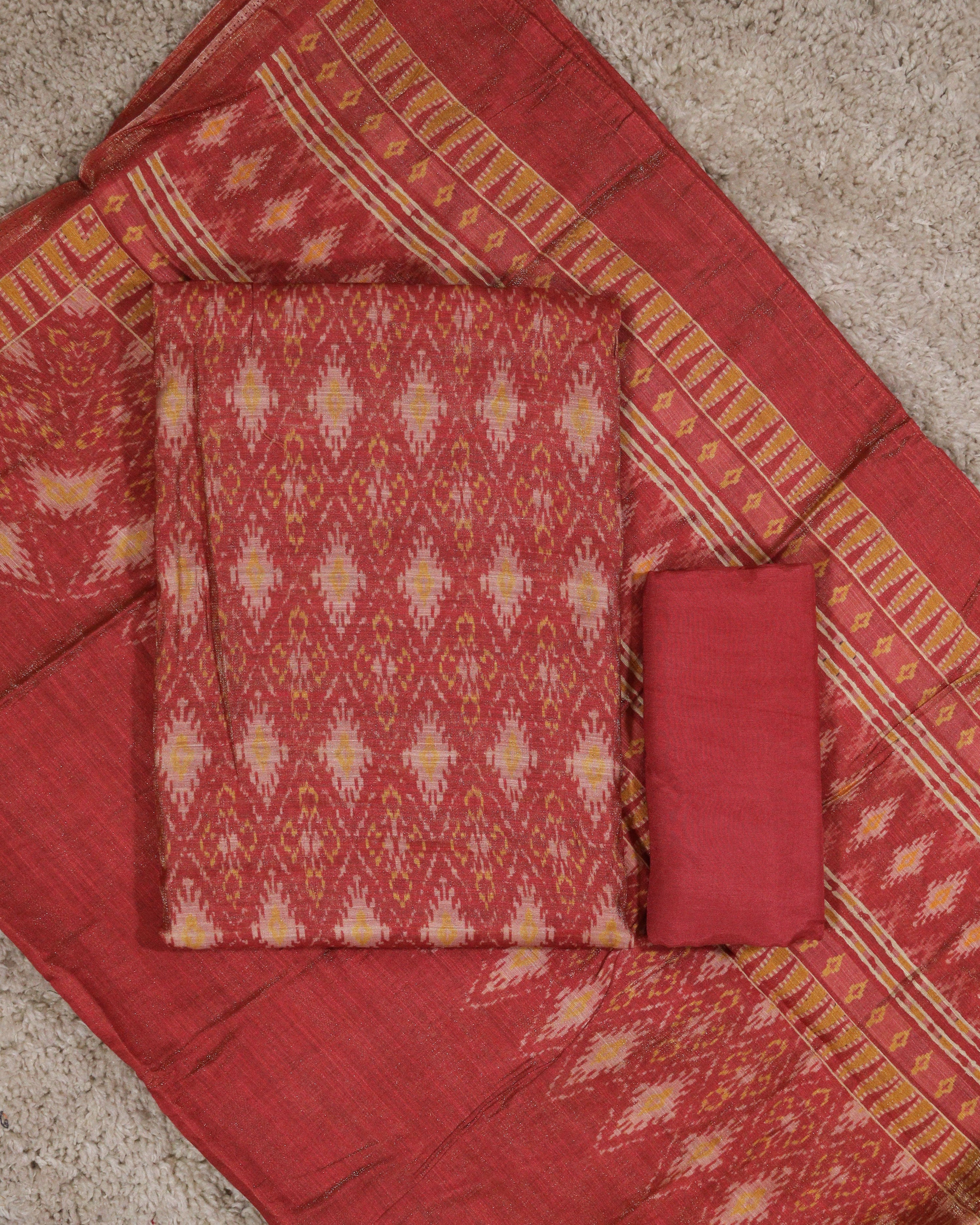 Load image into Gallery viewer, Semi Silk Unstitched Suit-3561