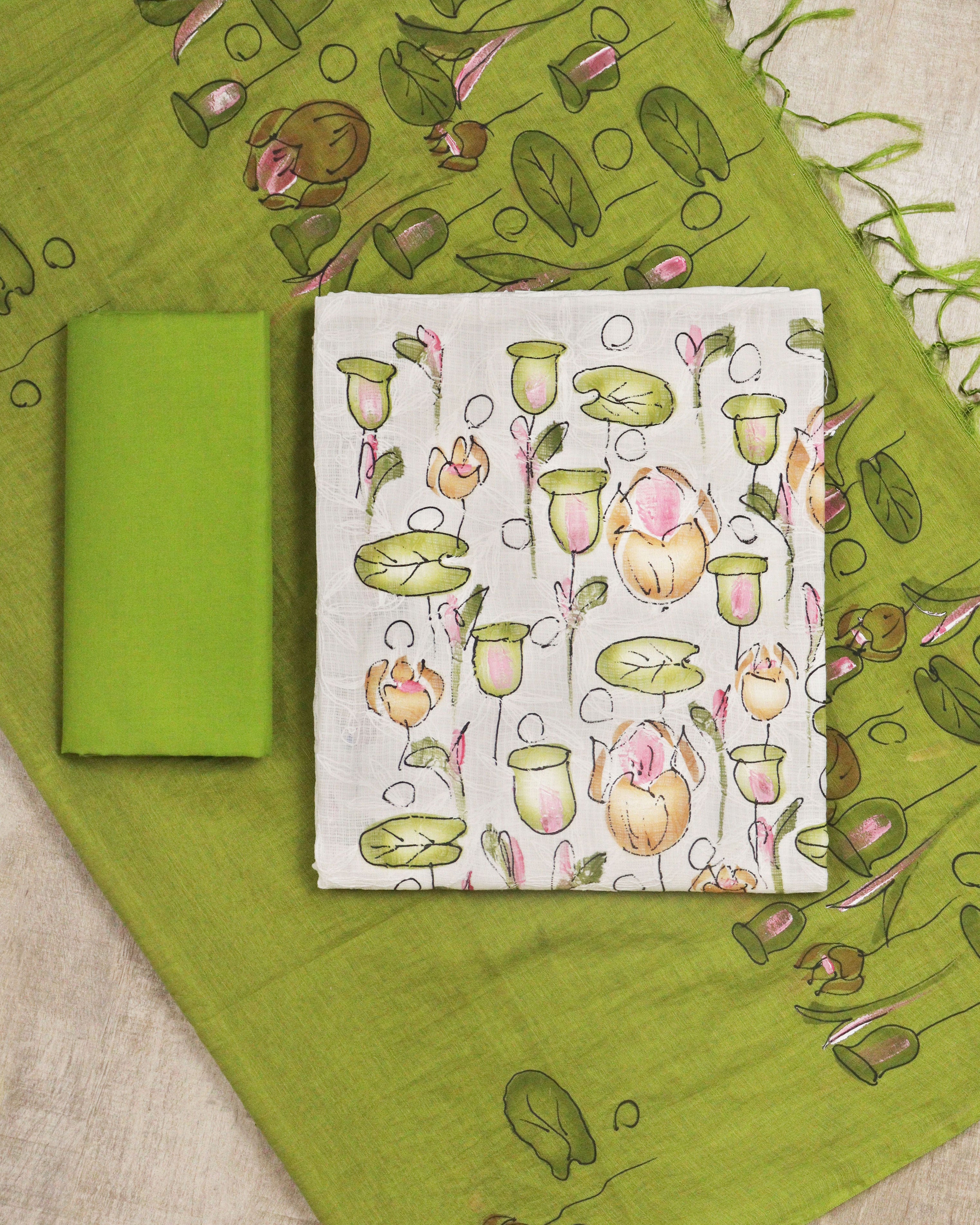 Load image into Gallery viewer, Tepchi Kotta Unstitched Suit- 5182