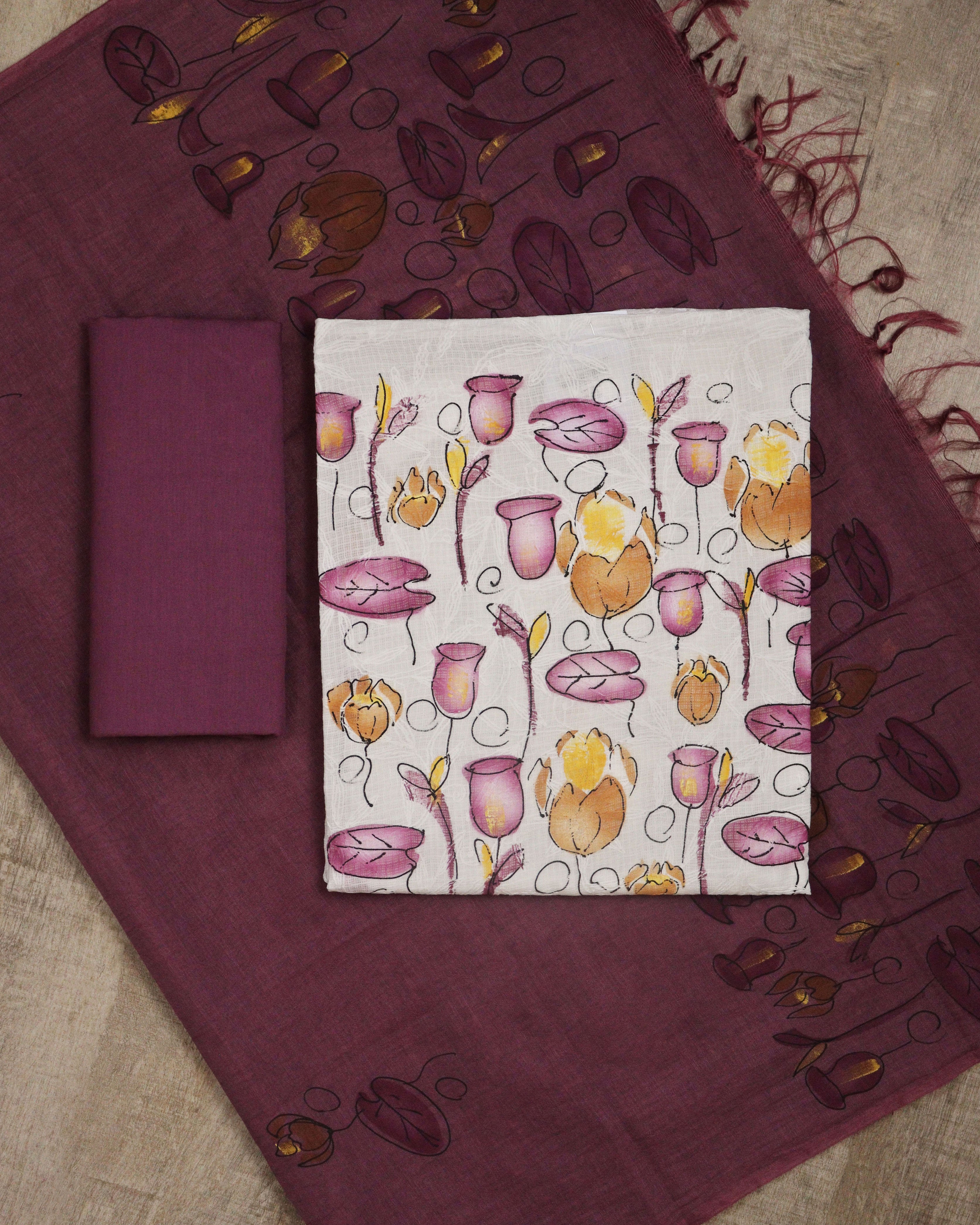 Load image into Gallery viewer, Tepchi Kotta Unstitched Suit- 5182