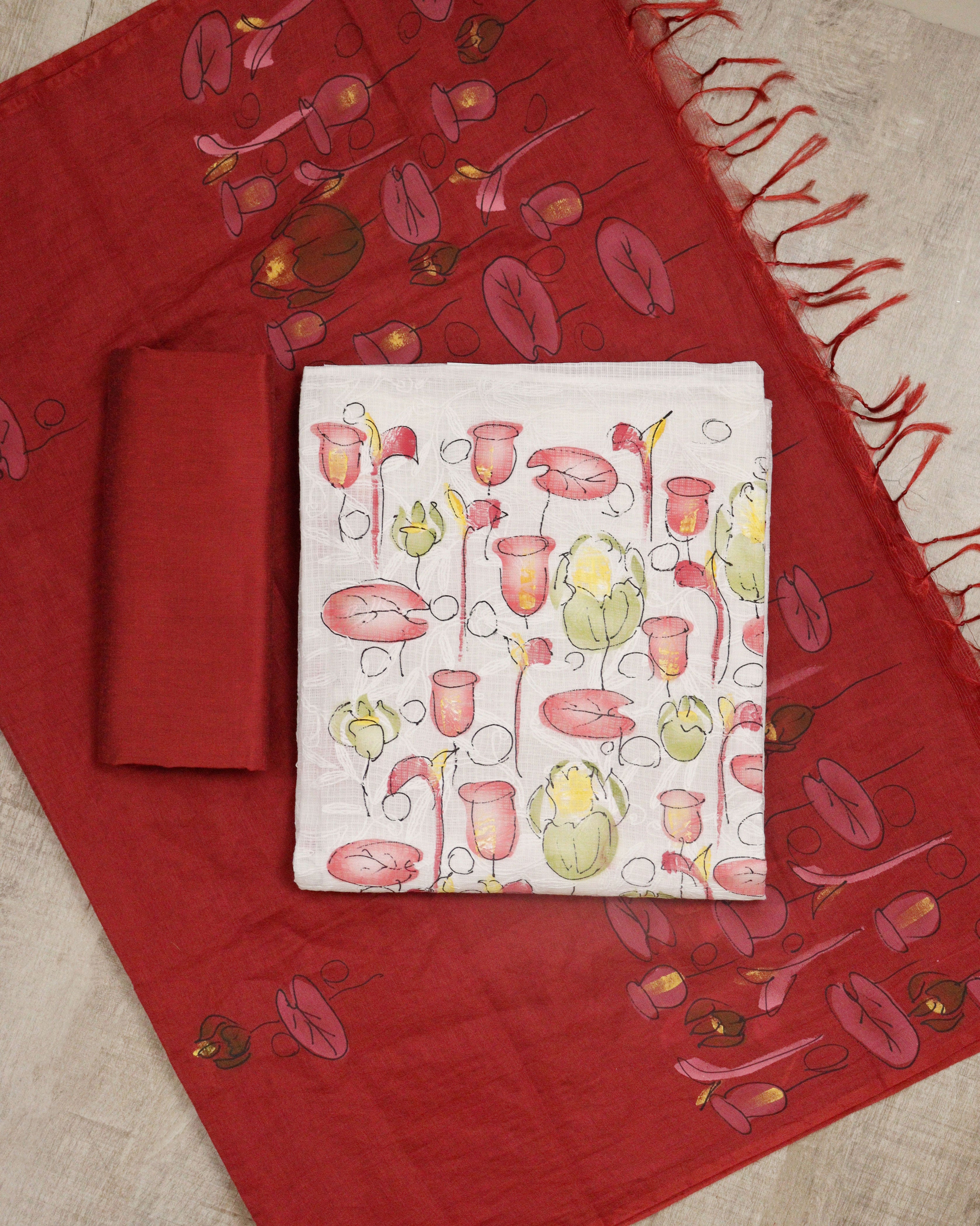 Load image into Gallery viewer, Tepchi Kotta Unstitched Suit- 5182