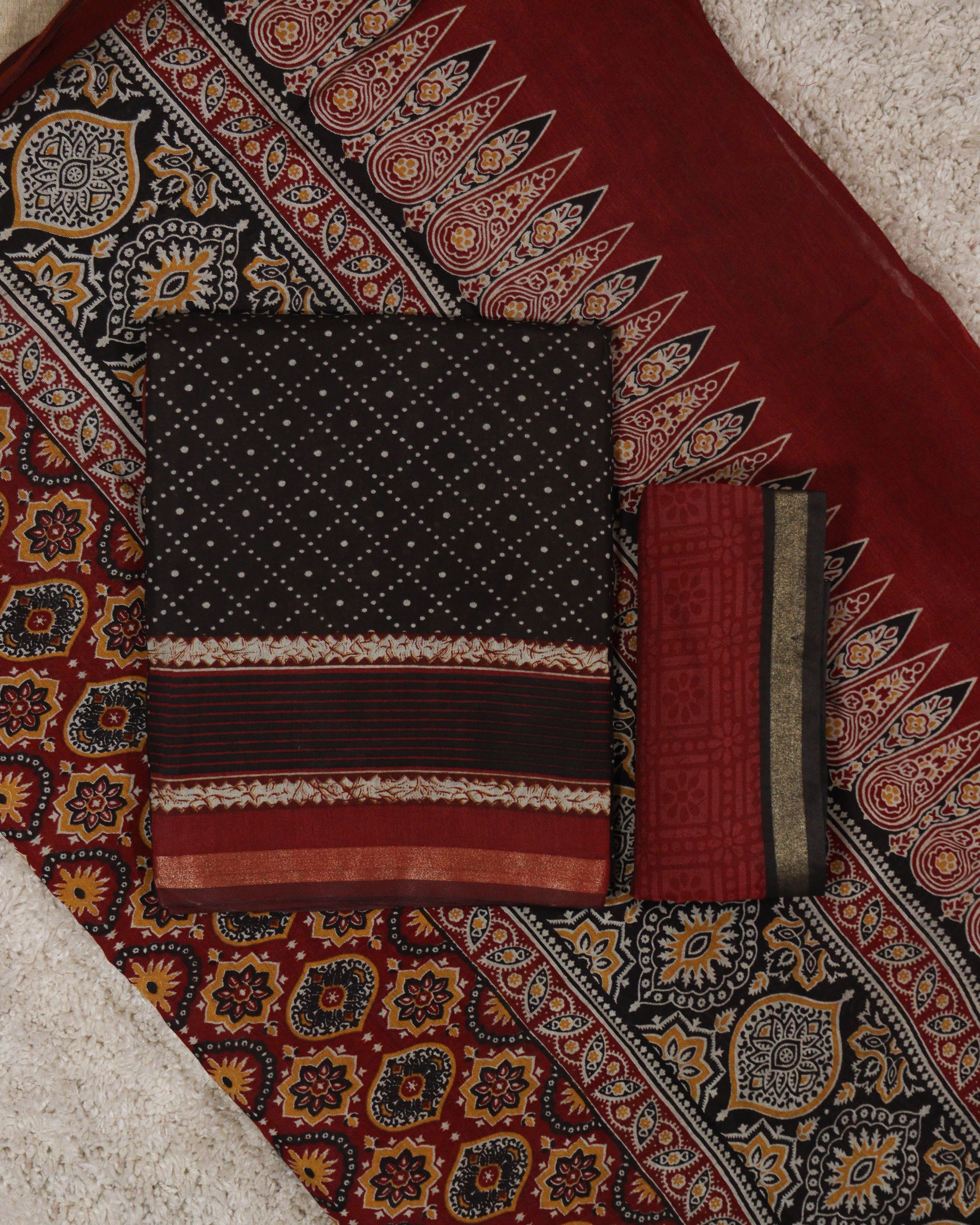 Load image into Gallery viewer, Chanderi Unstitched Suit-3754