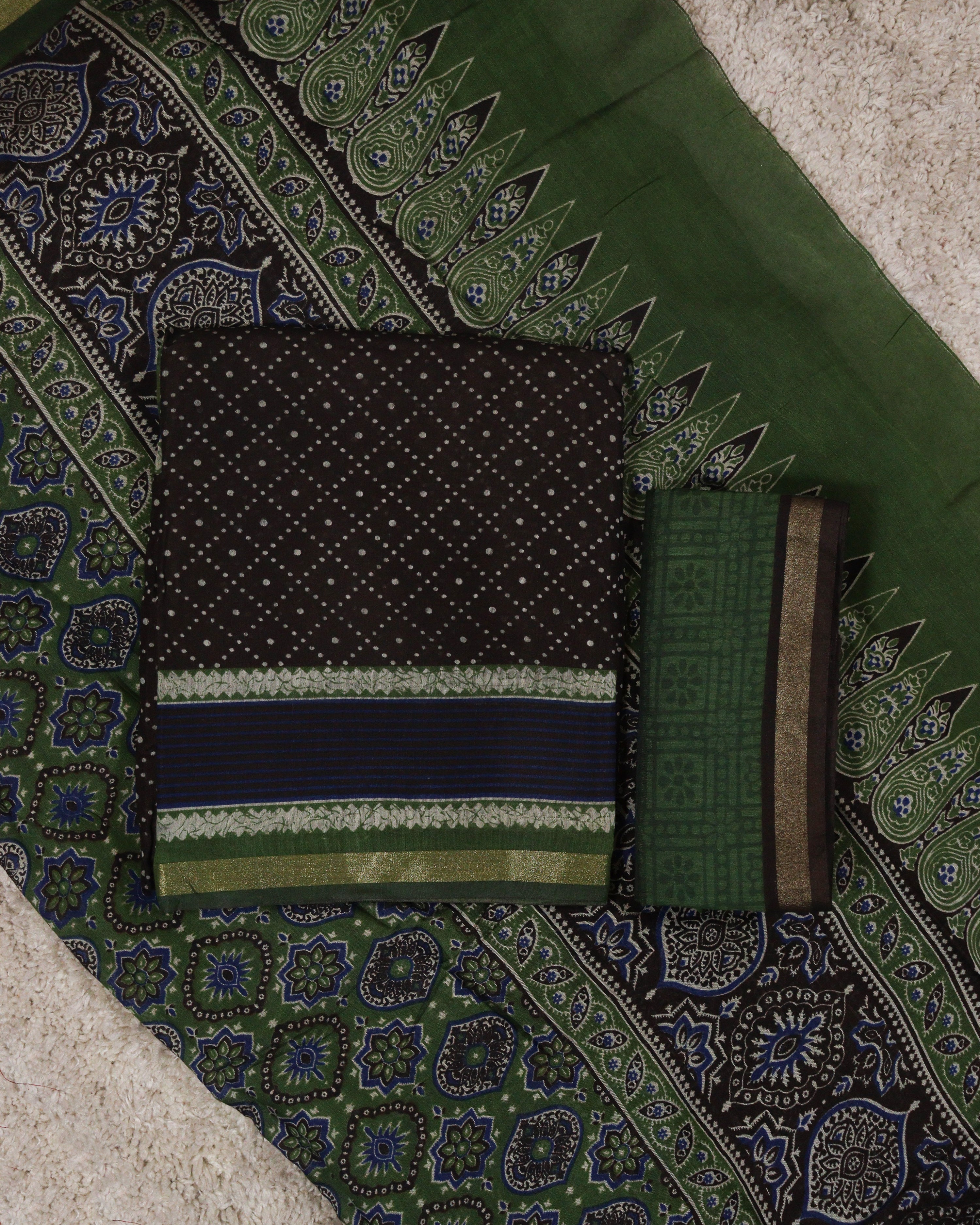 Load image into Gallery viewer, Chanderi Unstitched Suit-3754