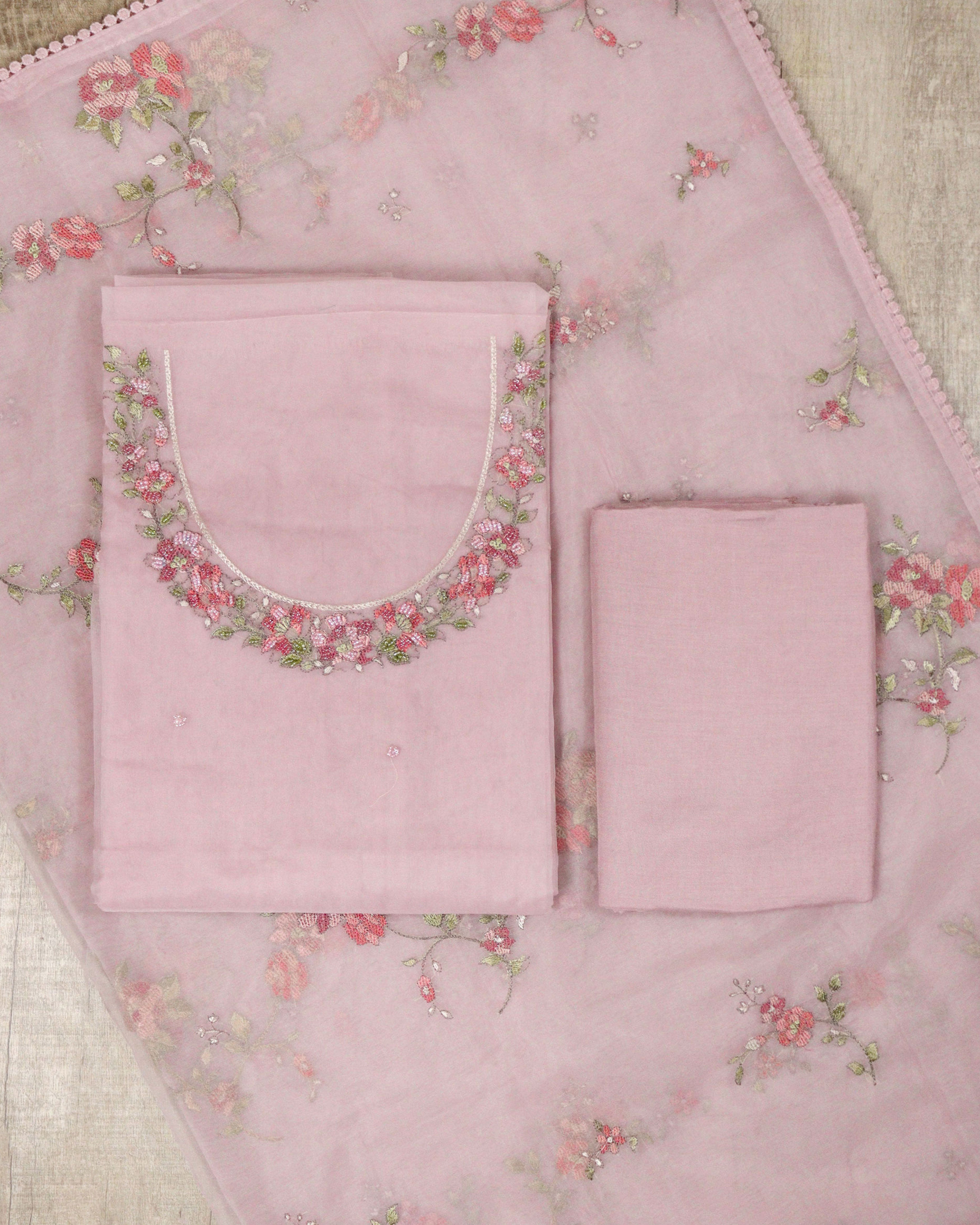 Load image into Gallery viewer, Pure Organza Unstitched Suit-5240