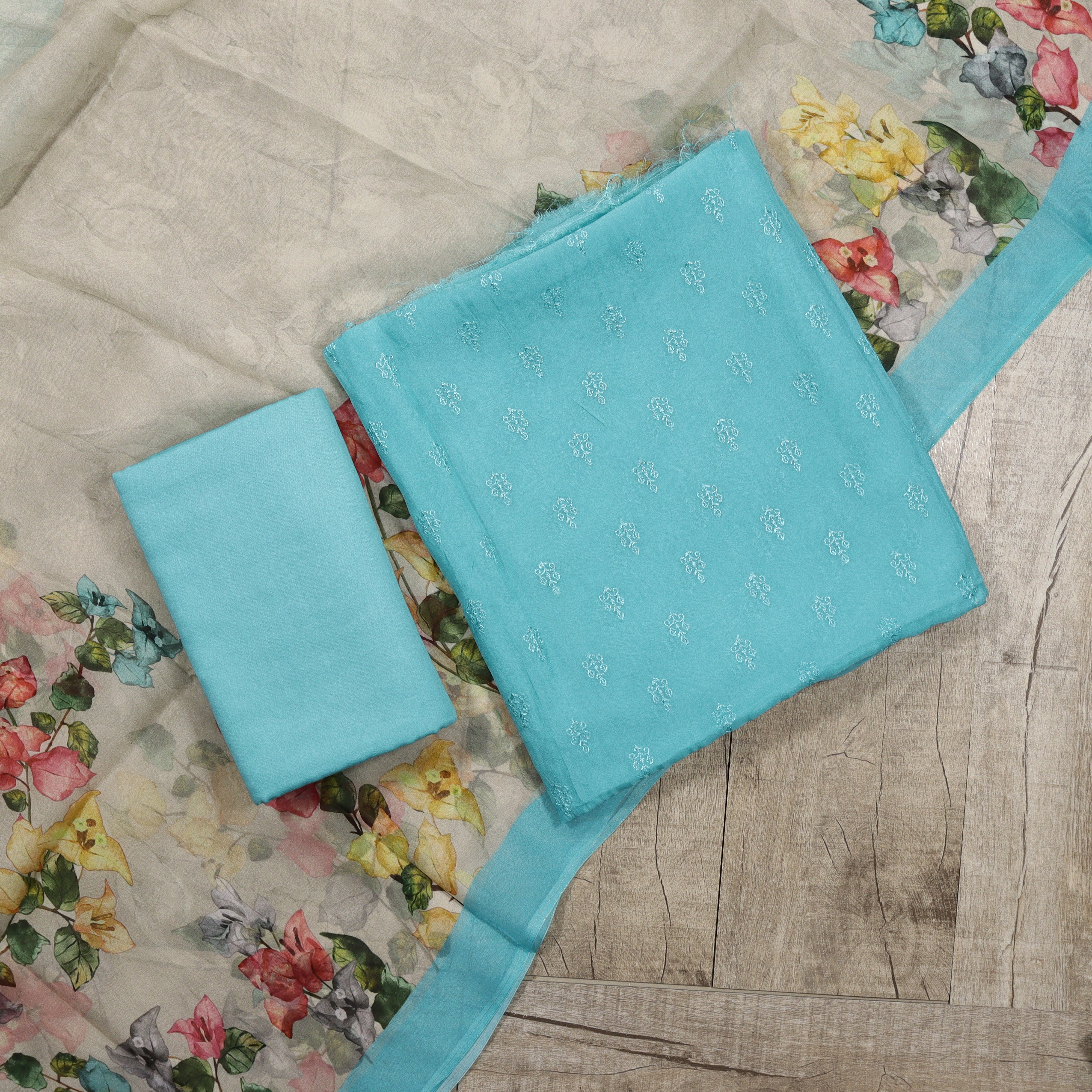 Load image into Gallery viewer, Pure Viscose Organza Unstitched Suit - 3866