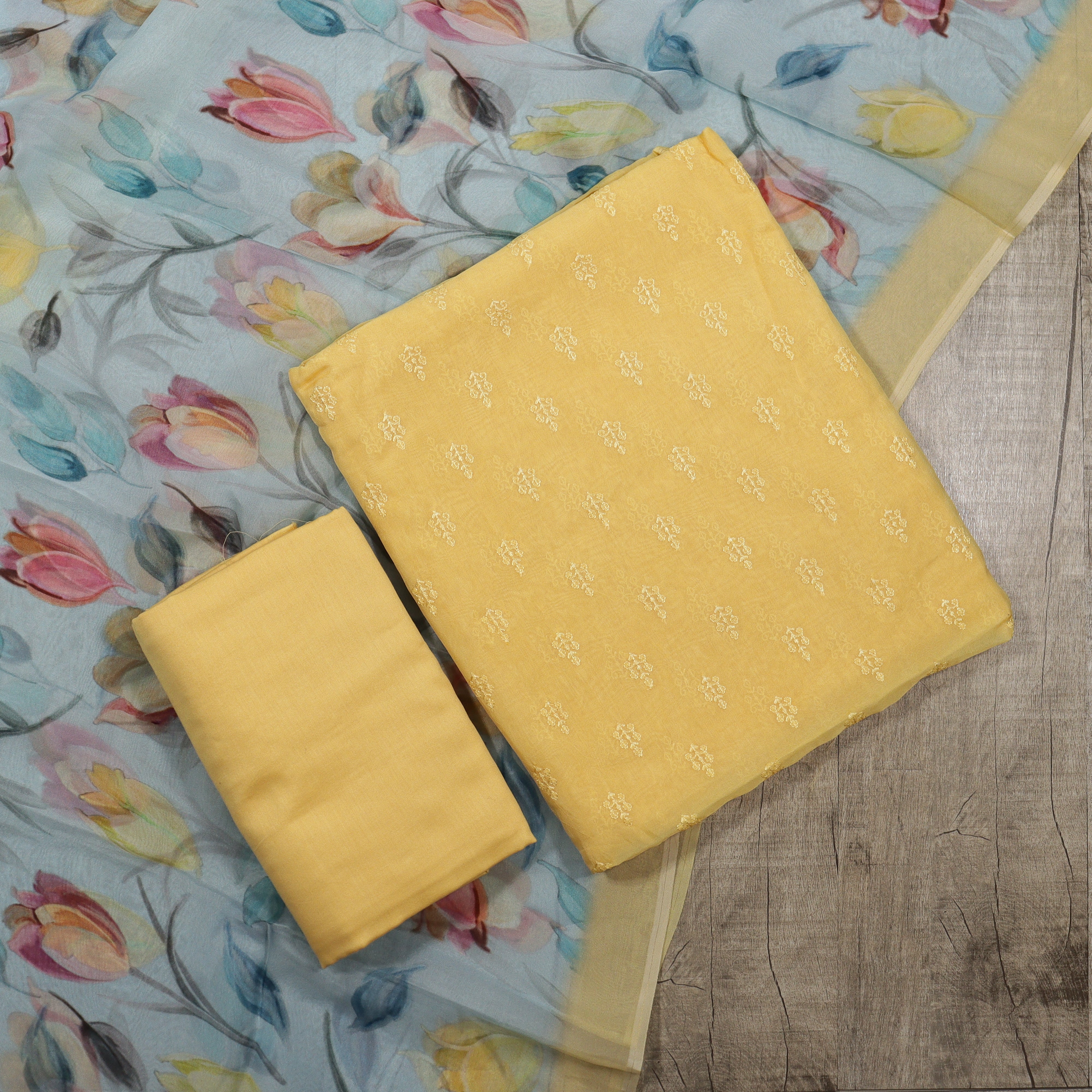 Load image into Gallery viewer, Pure Viscose Organza Unstitched Suit - 3866