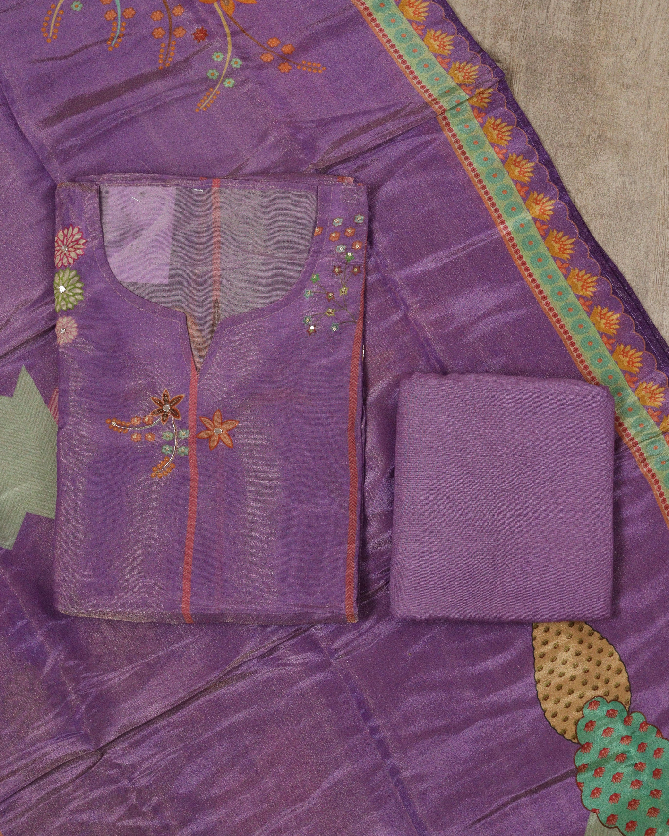 Load image into Gallery viewer, Tissue Organza Unstitched Suit -5279