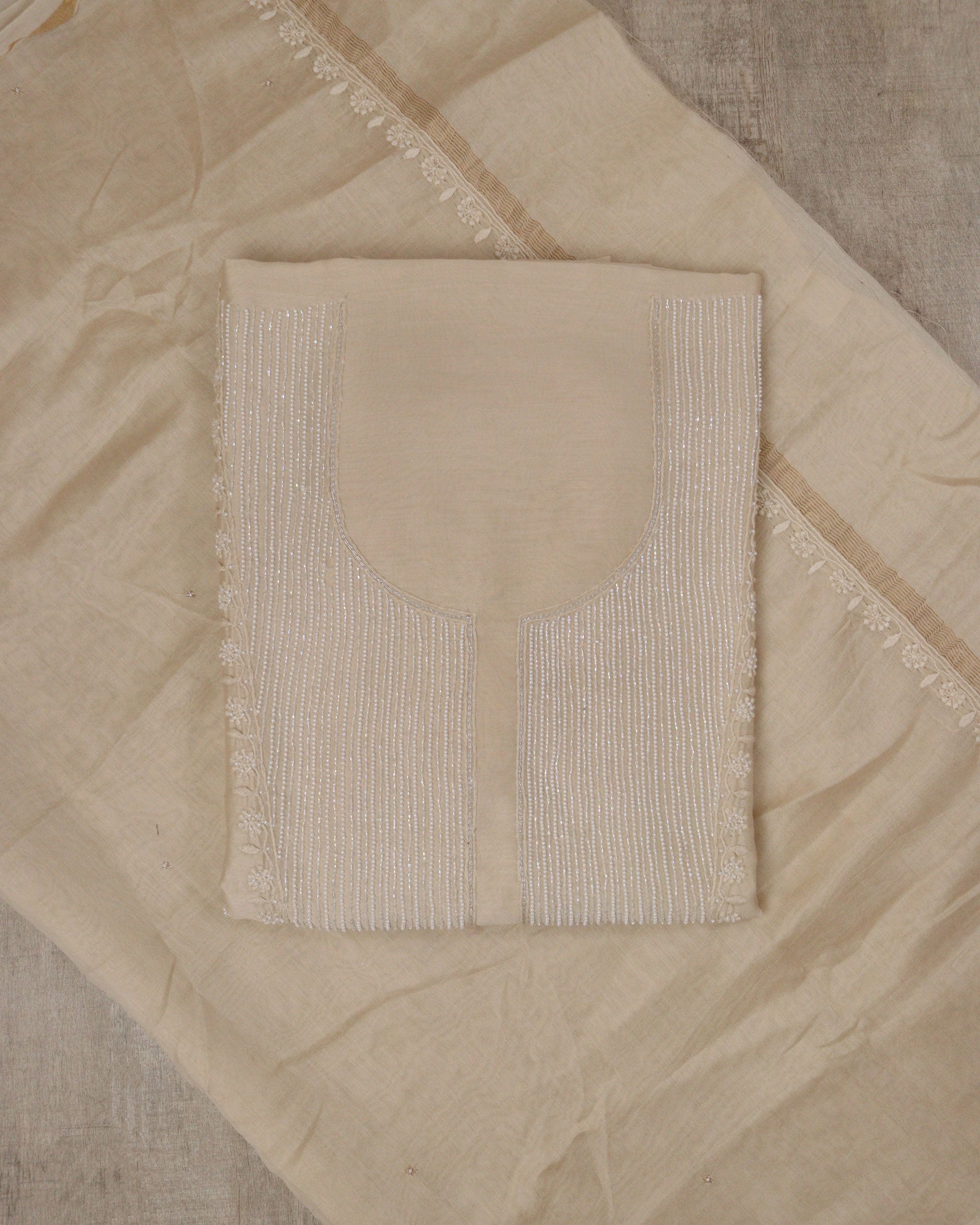 Load image into Gallery viewer, Chanderi Cotton Unstitched Suit-2519