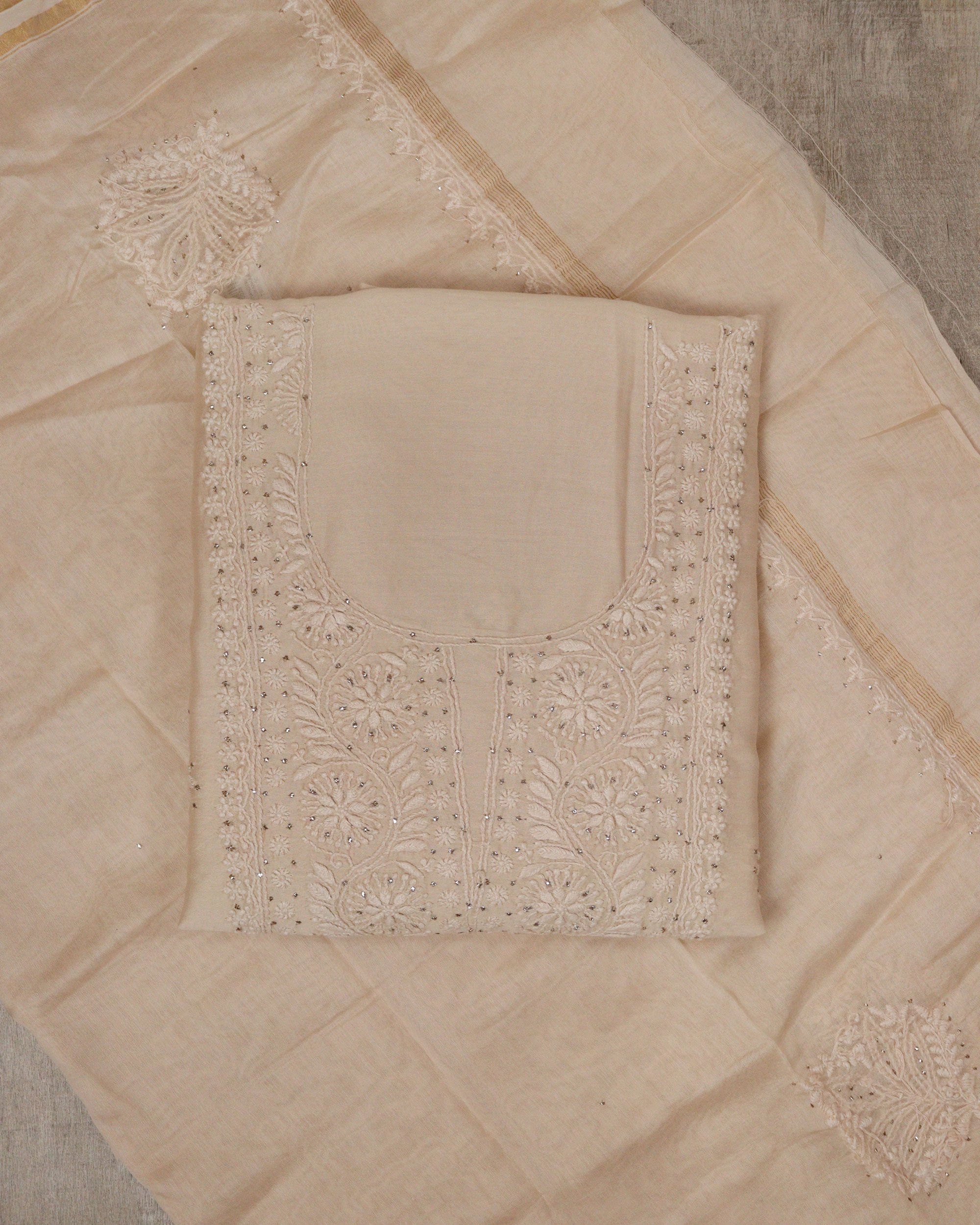 Load image into Gallery viewer, Chanderi Cotton Unstitched Suit-2517