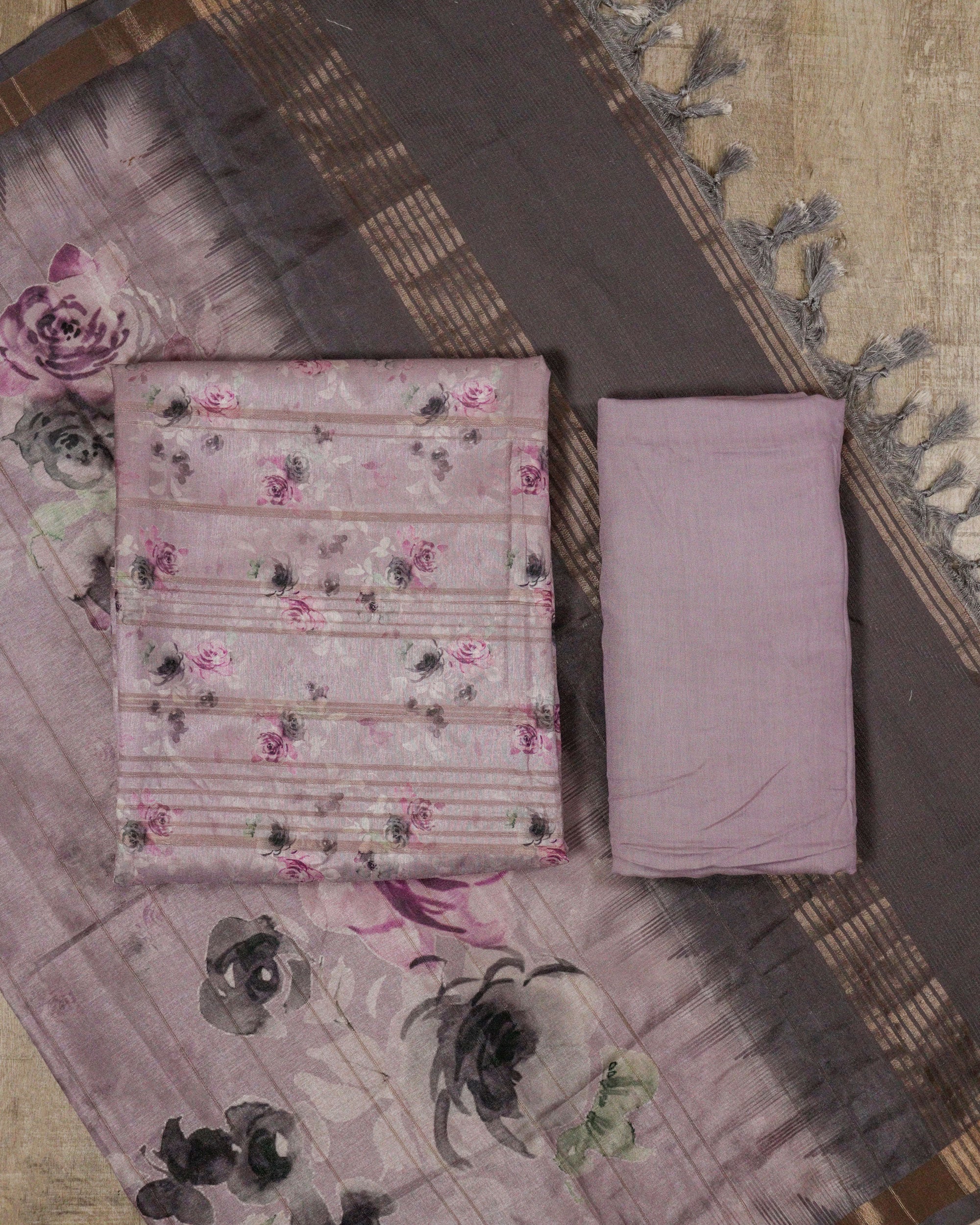 Load image into Gallery viewer, Semi Tusser Silk Unstitched Suit- 4375