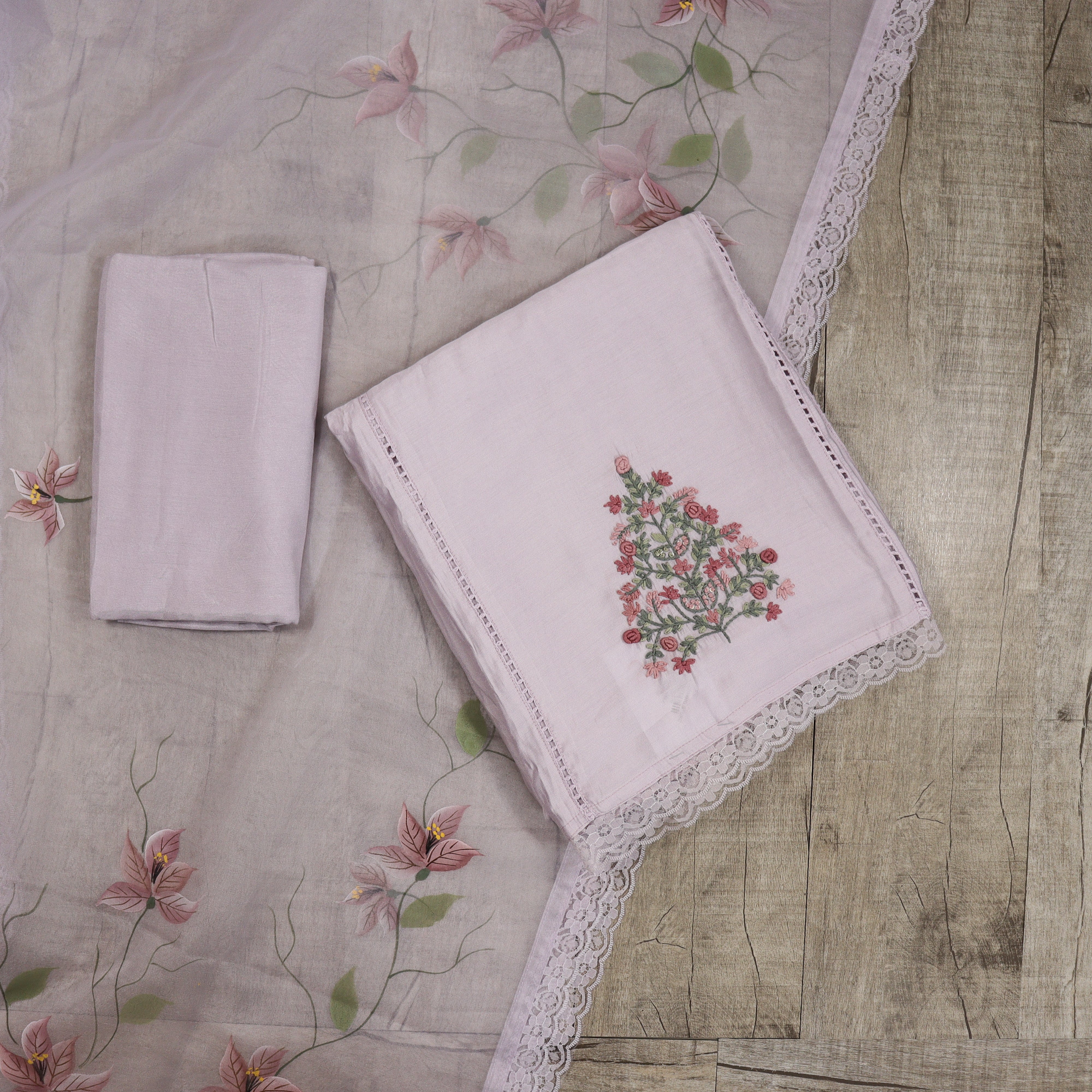 Load image into Gallery viewer, Pure Chanderi Silk Unstitched Suit - 3870