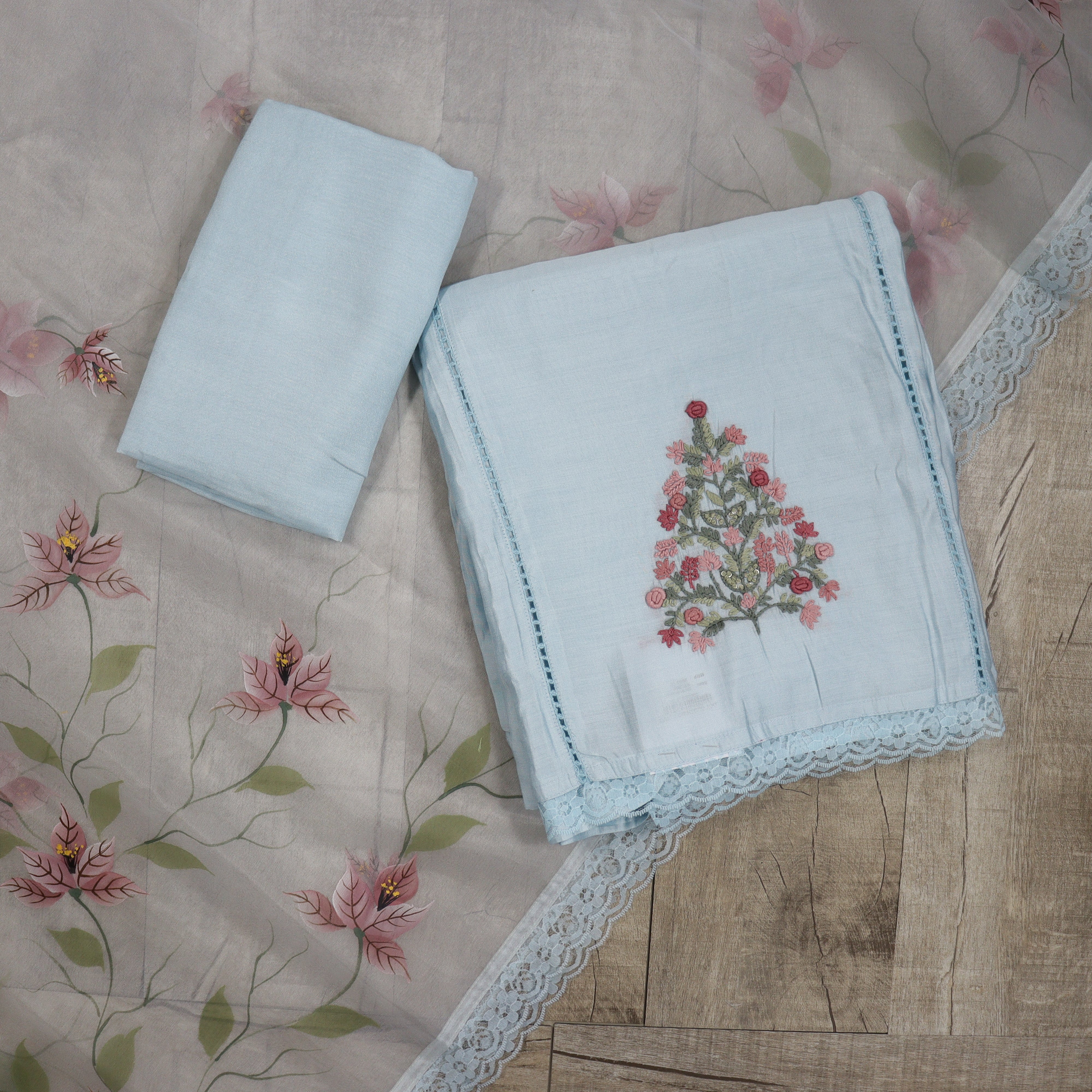 Load image into Gallery viewer, Pure Chanderi Silk Unstitched Suit - 3870