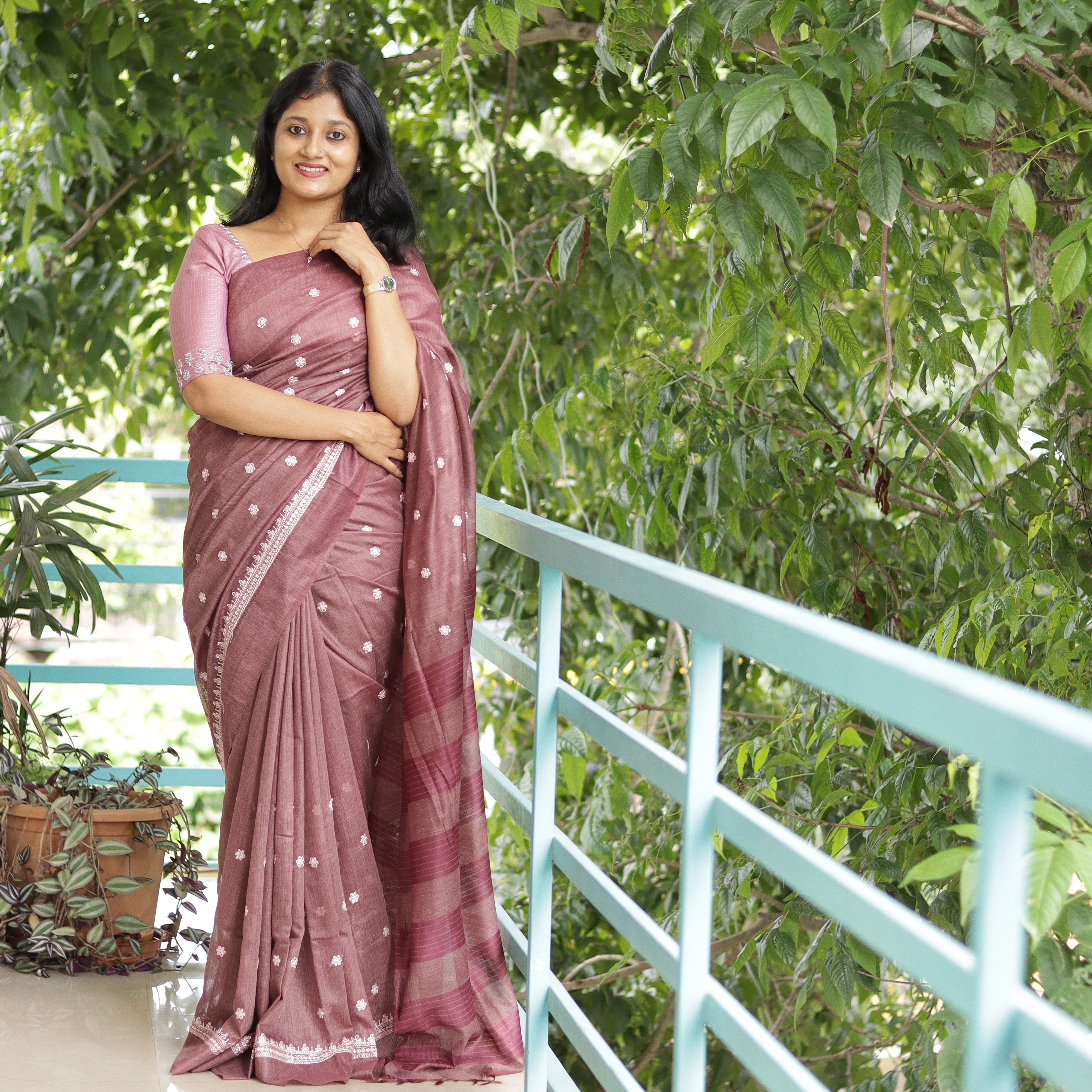 Load image into Gallery viewer, Linen Basuwada Saree - Pre order - 3837