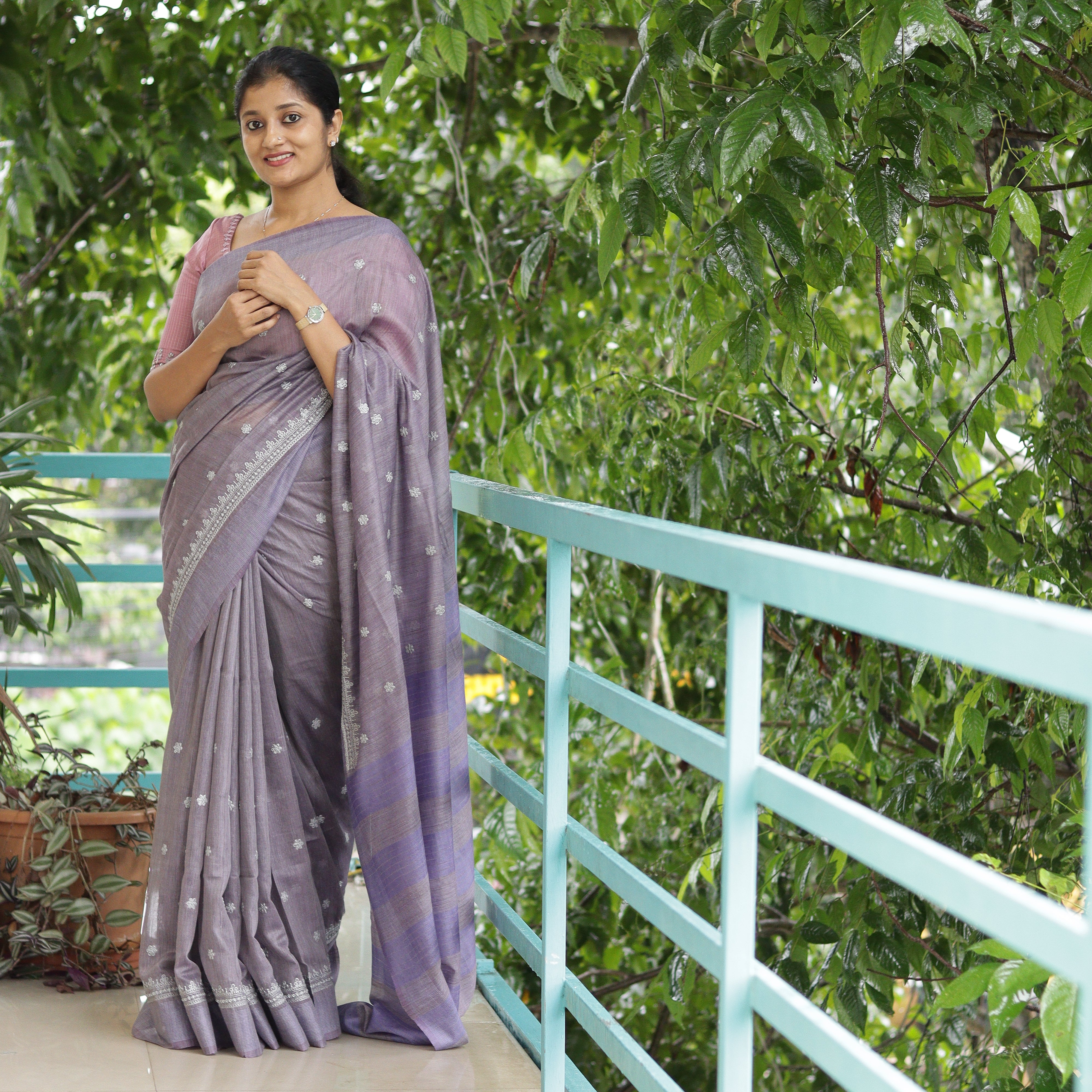Load image into Gallery viewer, Linen Basuwada Saree - Pre order - 3837