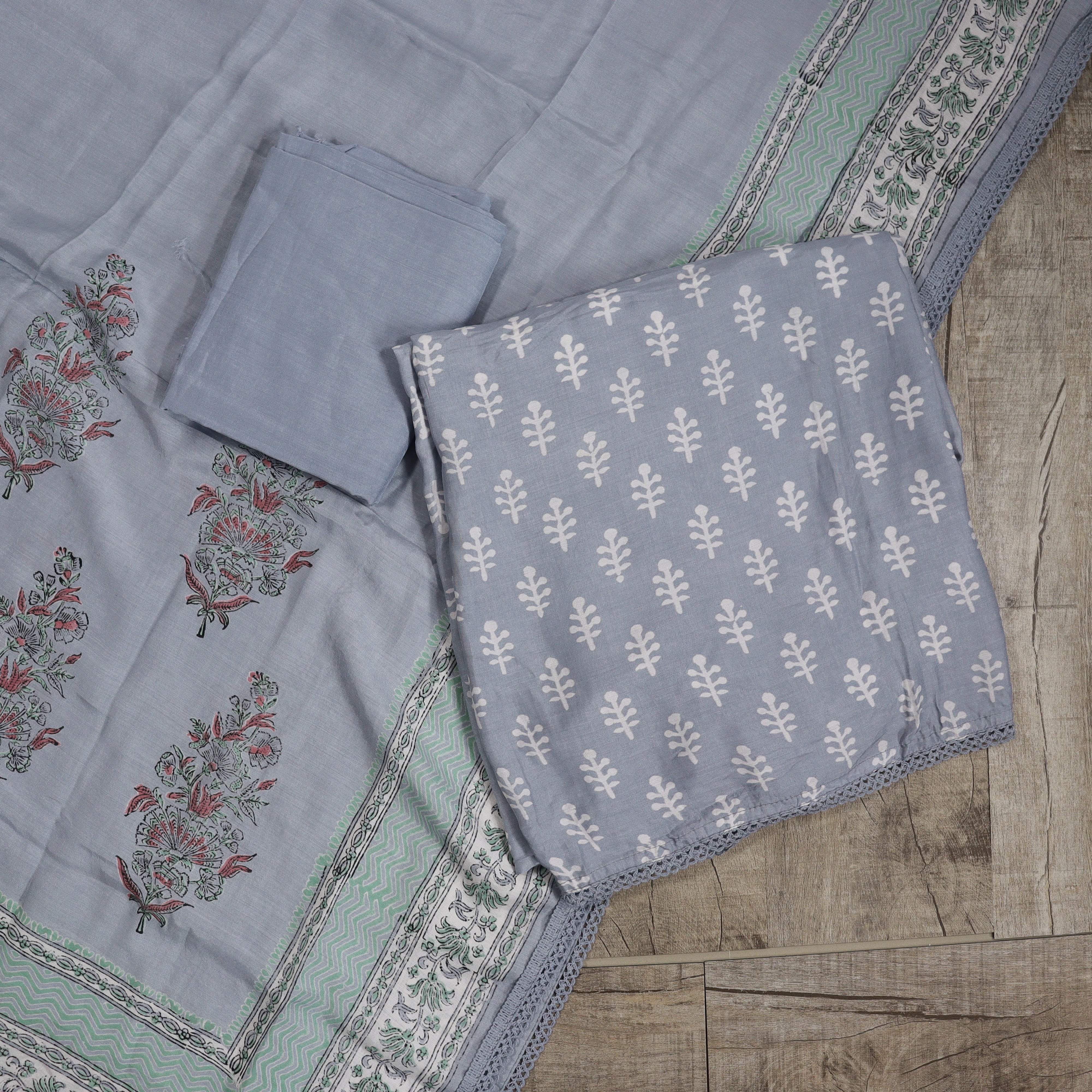 Load image into Gallery viewer, Modal Muslin Silk Unstitched Suit - 3883