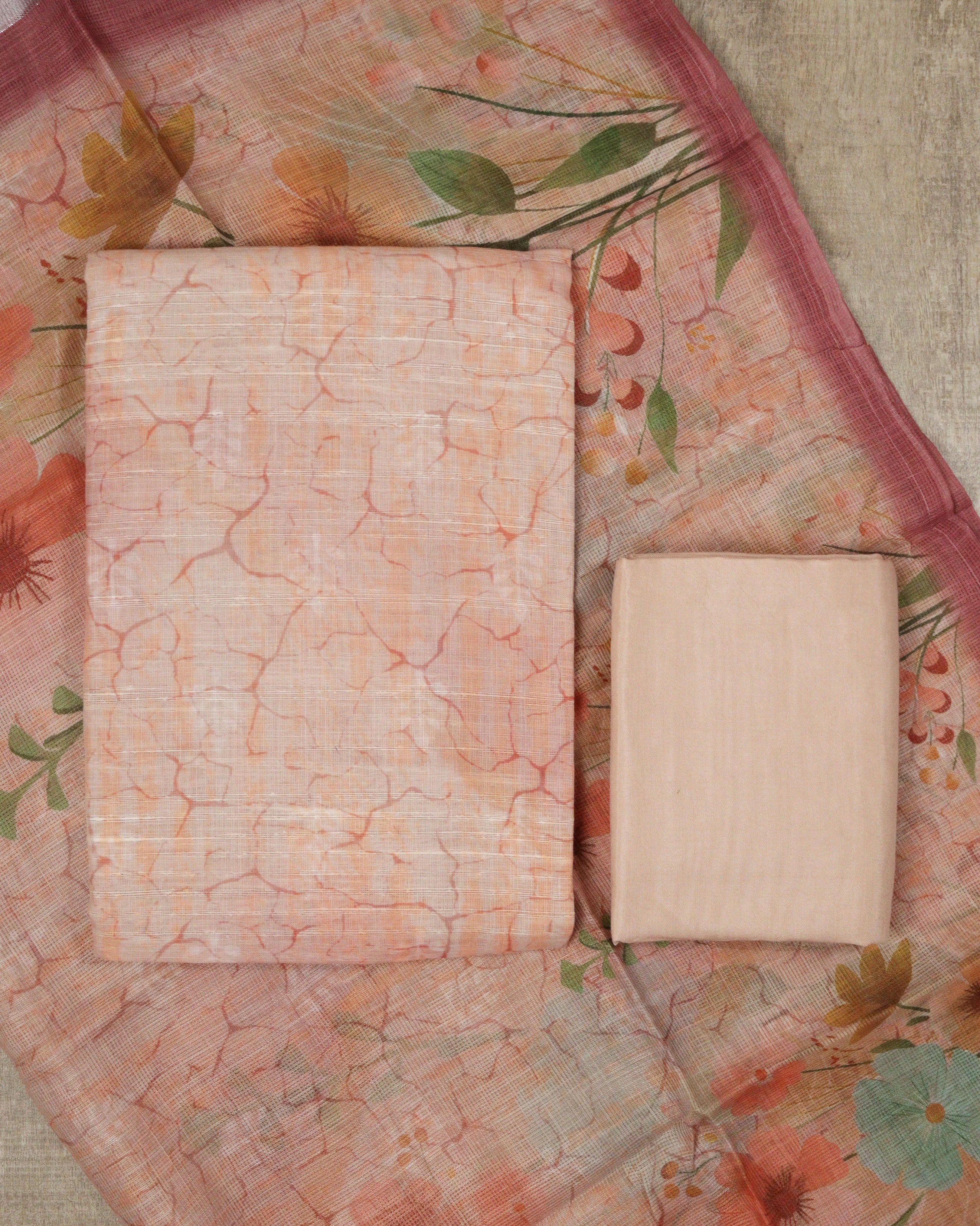 Load image into Gallery viewer, Linen Cotton Unstitched Suit-5427