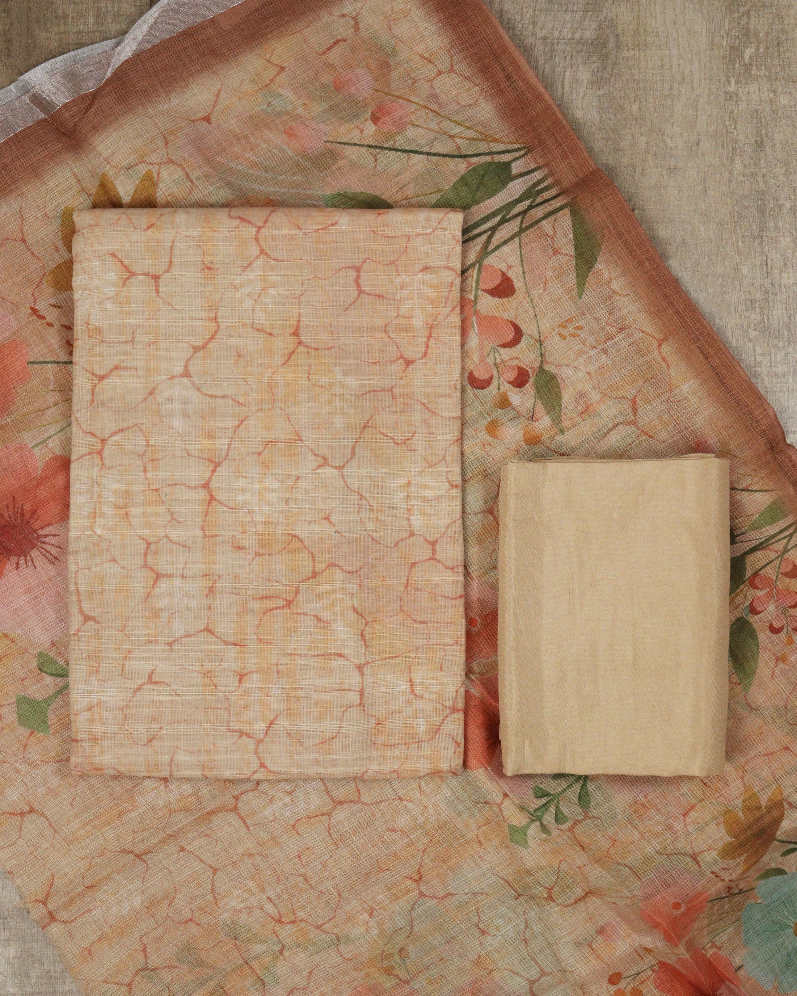 Load image into Gallery viewer, Linen Cotton Unstitched Suit-5427