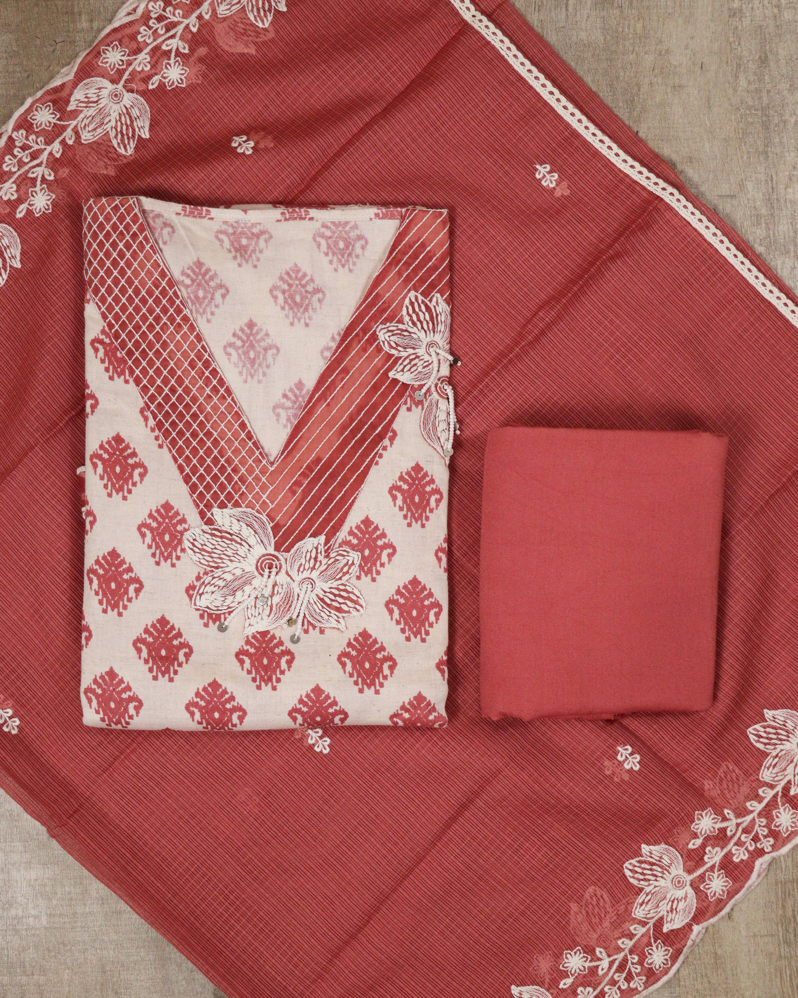 Load image into Gallery viewer, Flex Cotton Unstitched Suit-5428