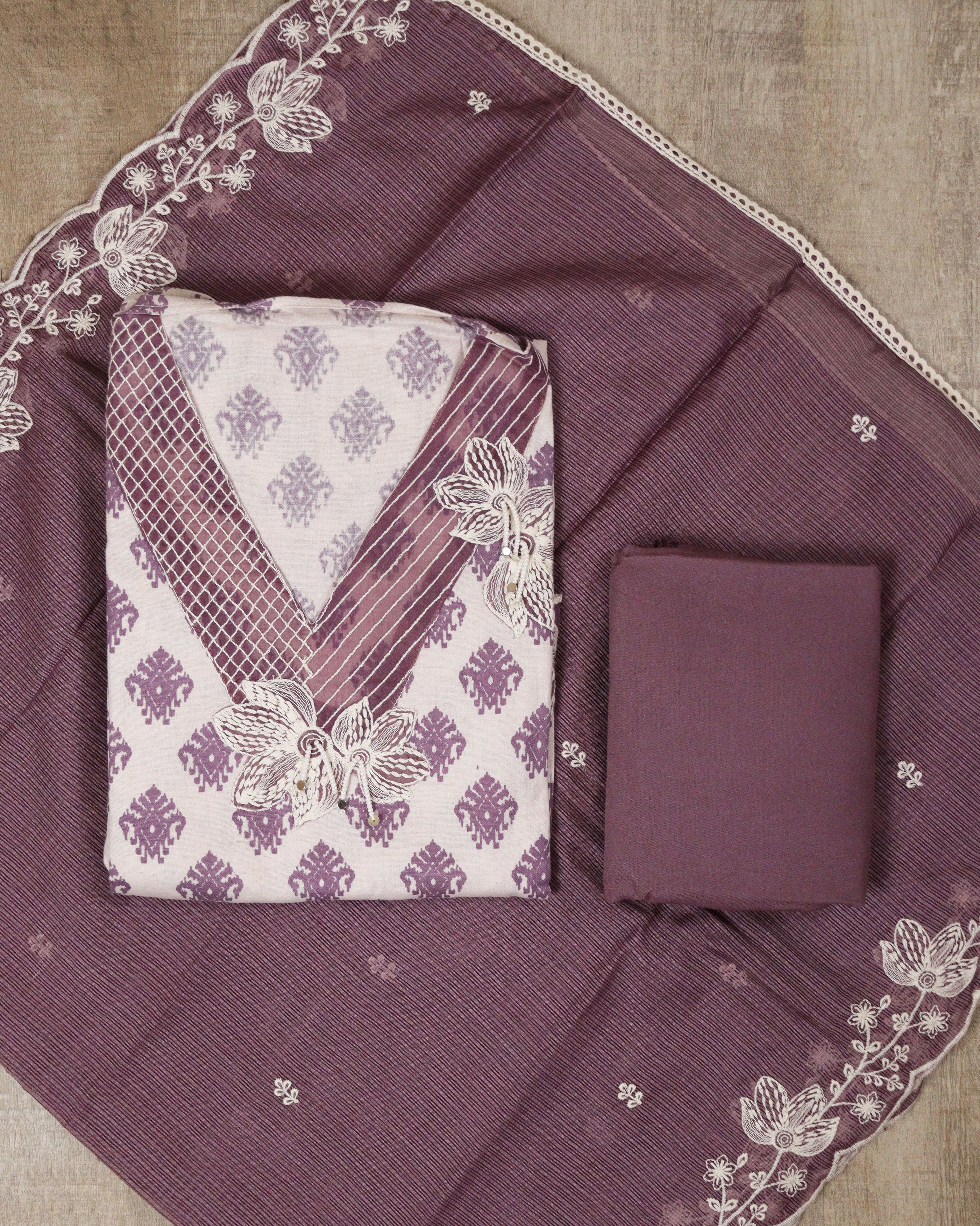 Load image into Gallery viewer, Flex Cotton Unstitched Suit-5428