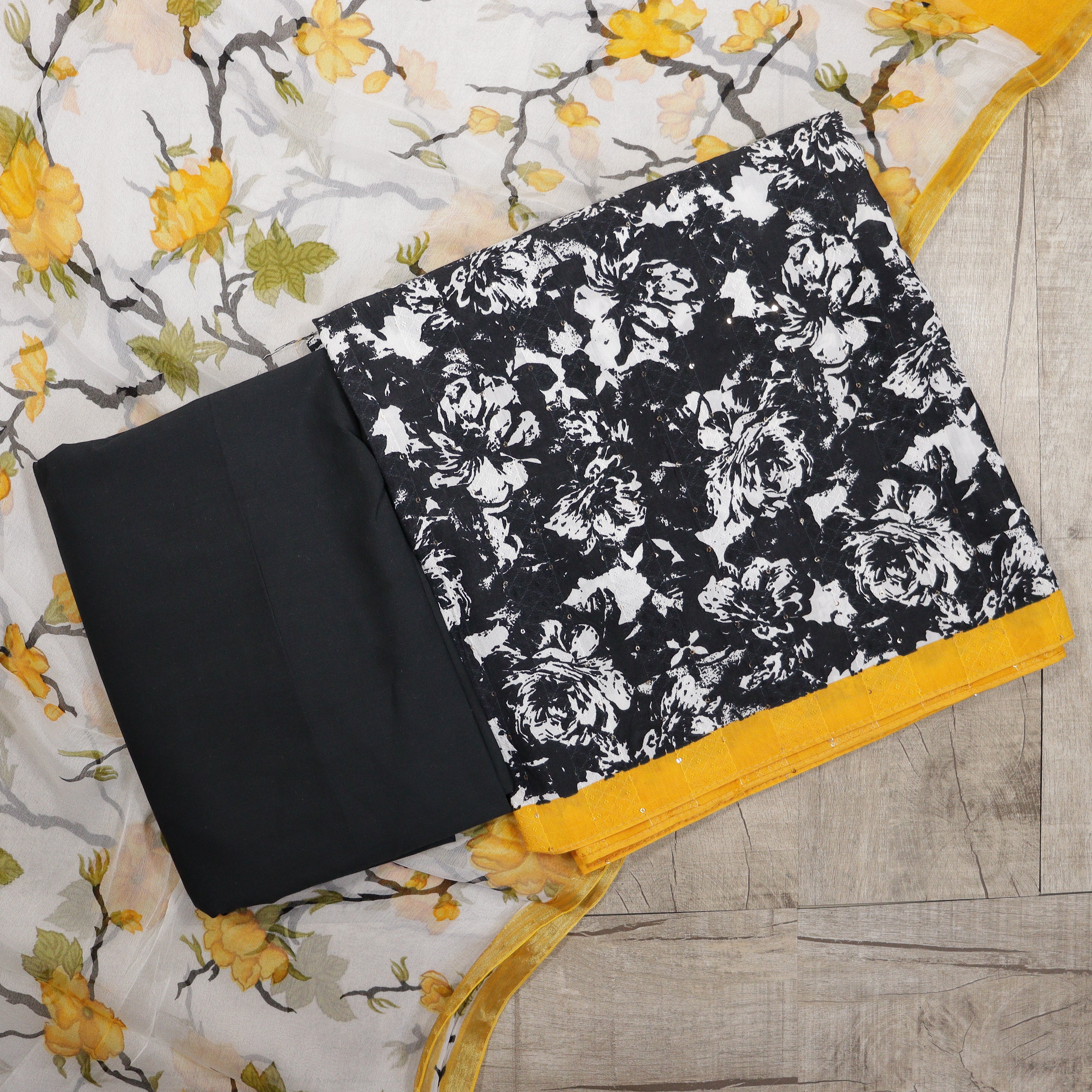 Load image into Gallery viewer, Muslin Silk Unstitched Suit - 3875