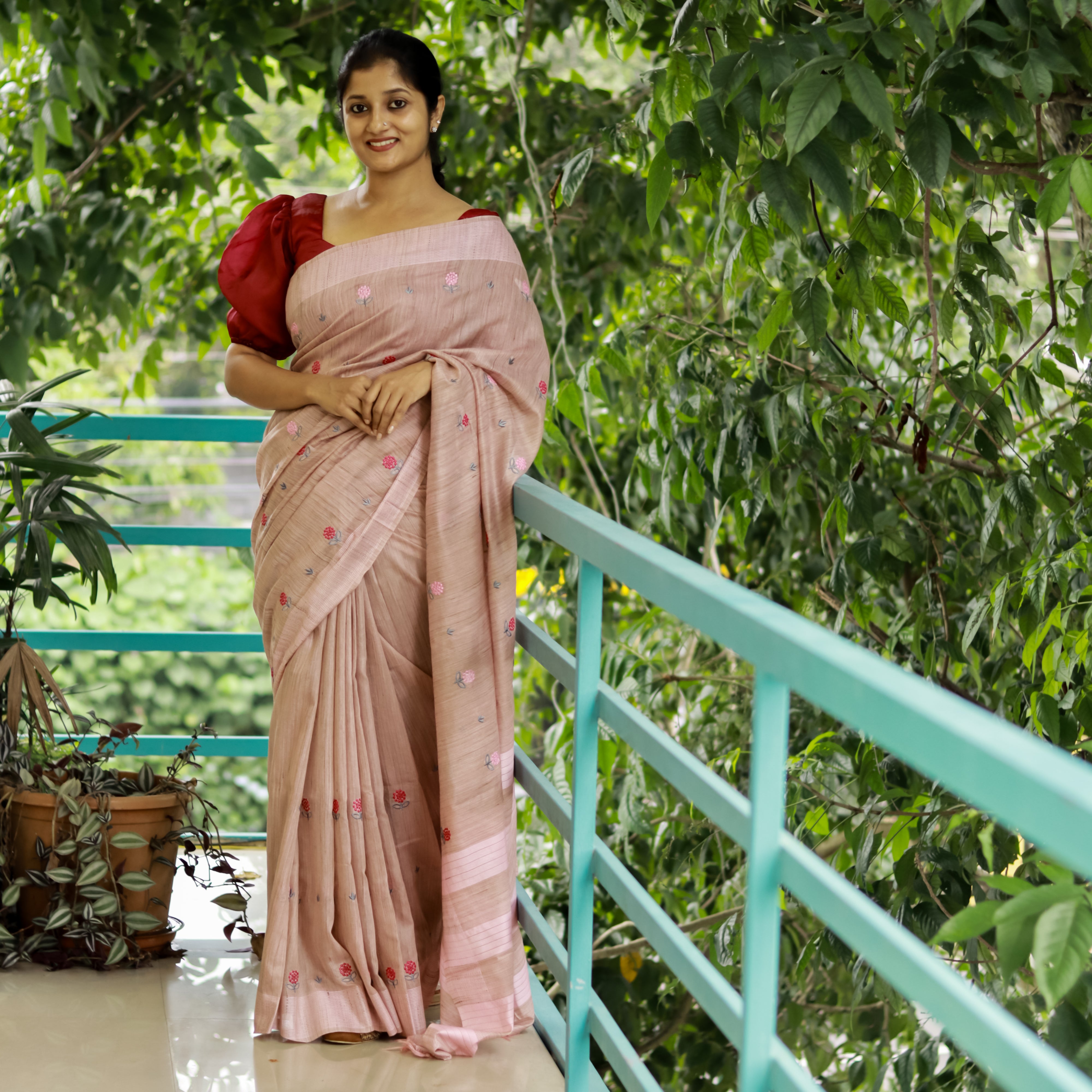 Load image into Gallery viewer, Linen Basuwada Silk Saree (Pre-order)- 4026