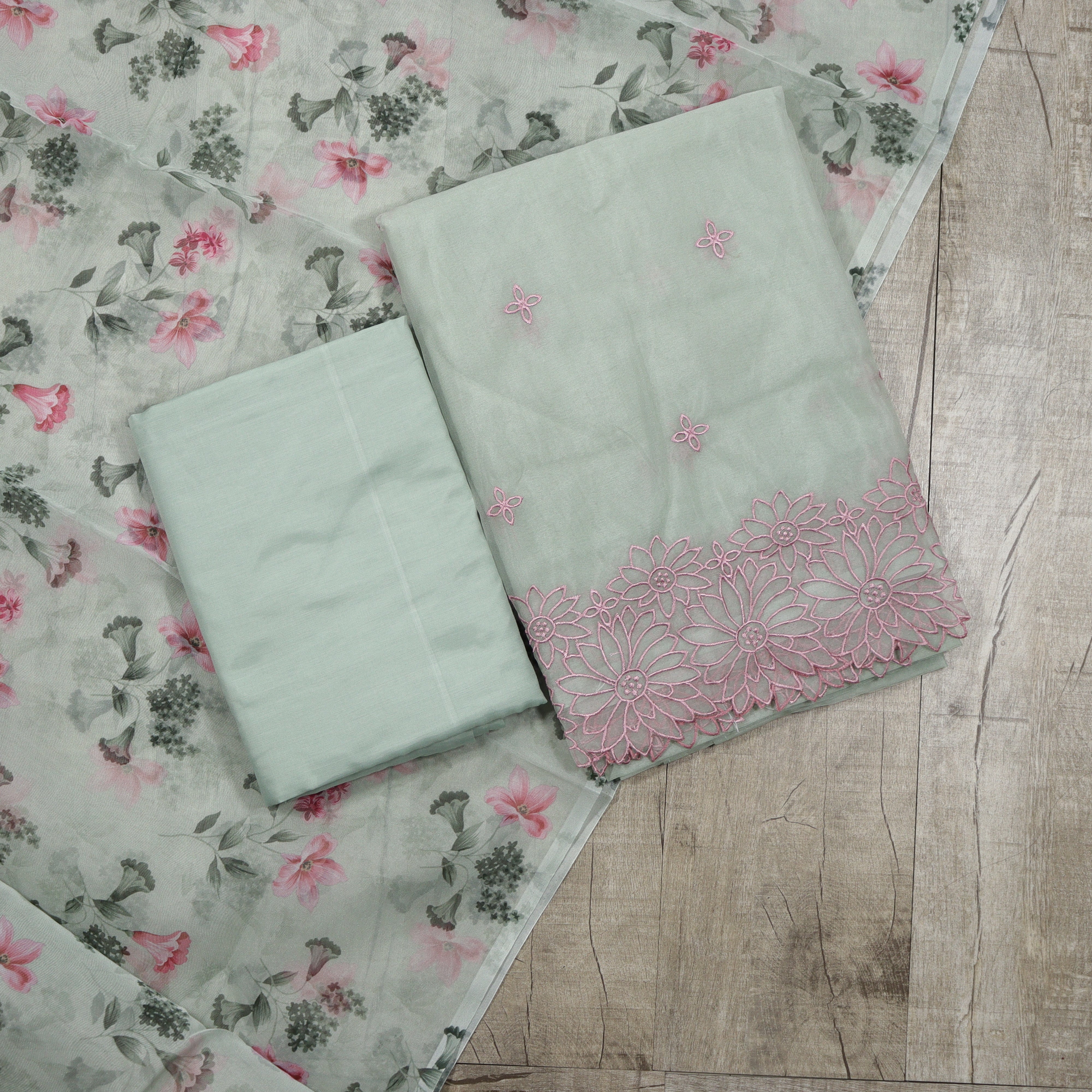 Load image into Gallery viewer, Nylon Organza Unstitched Suit - 3938