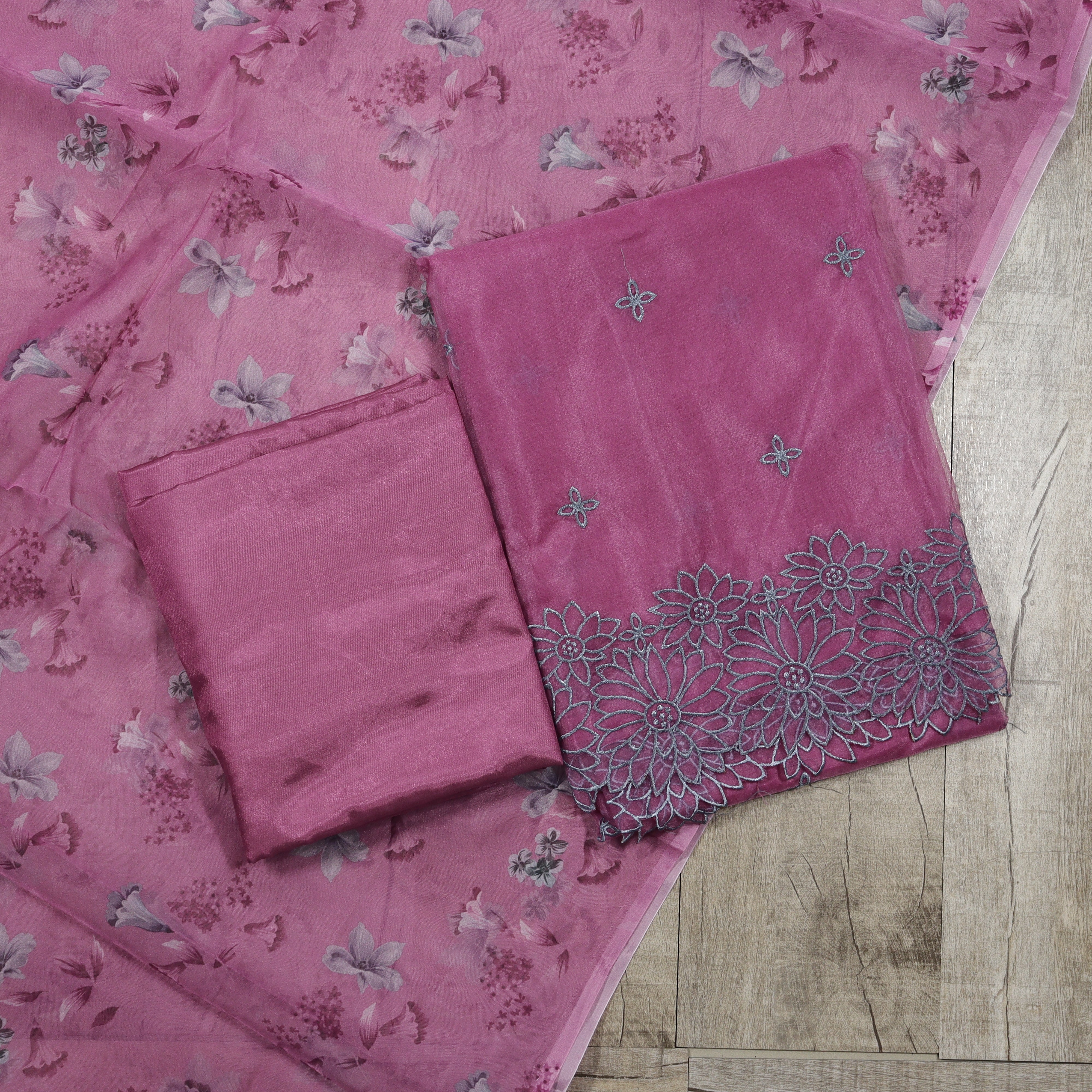 Load image into Gallery viewer, Nylon Organza Unstitched Suit - 3938