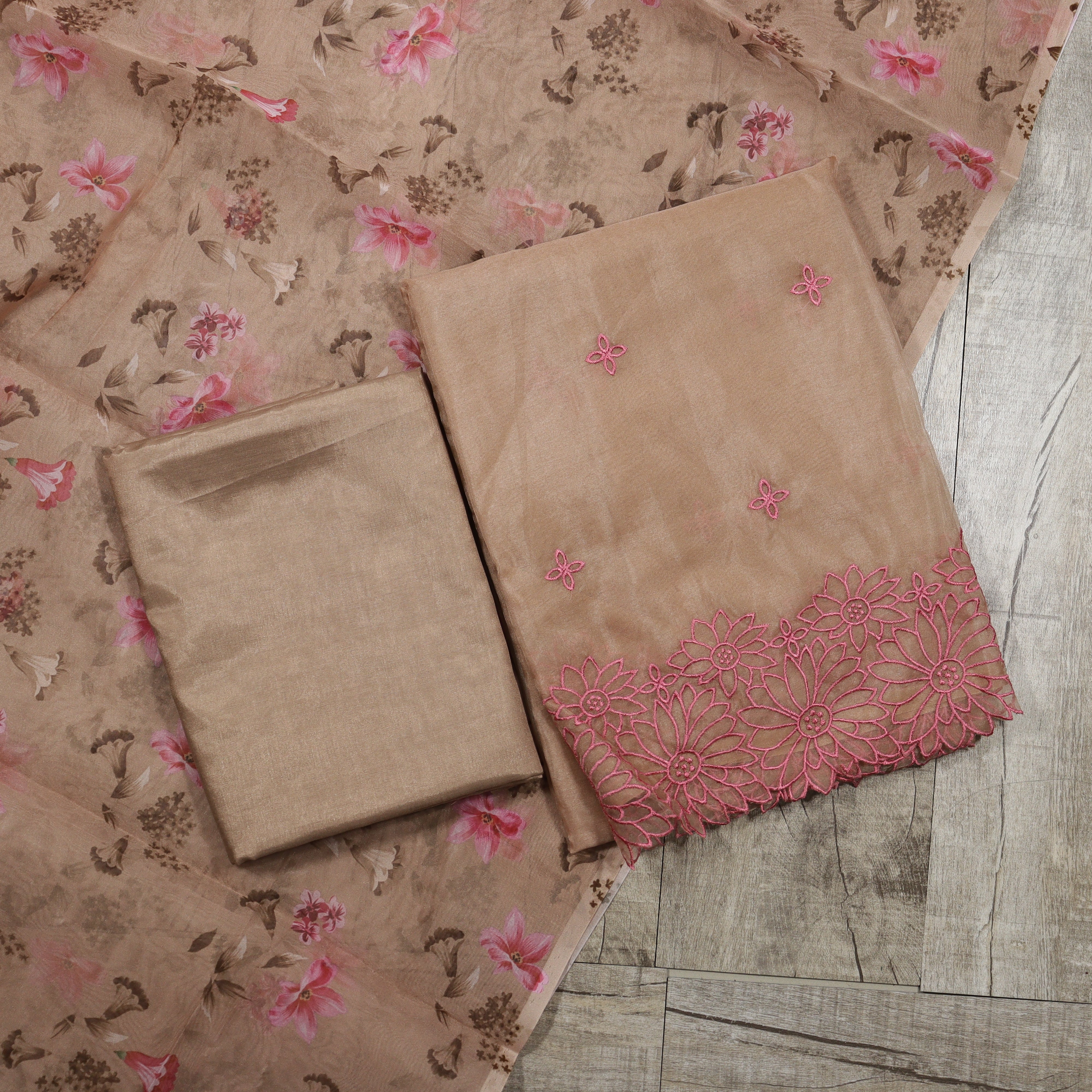 Load image into Gallery viewer, Nylon Organza Unstitched Suit - 3938