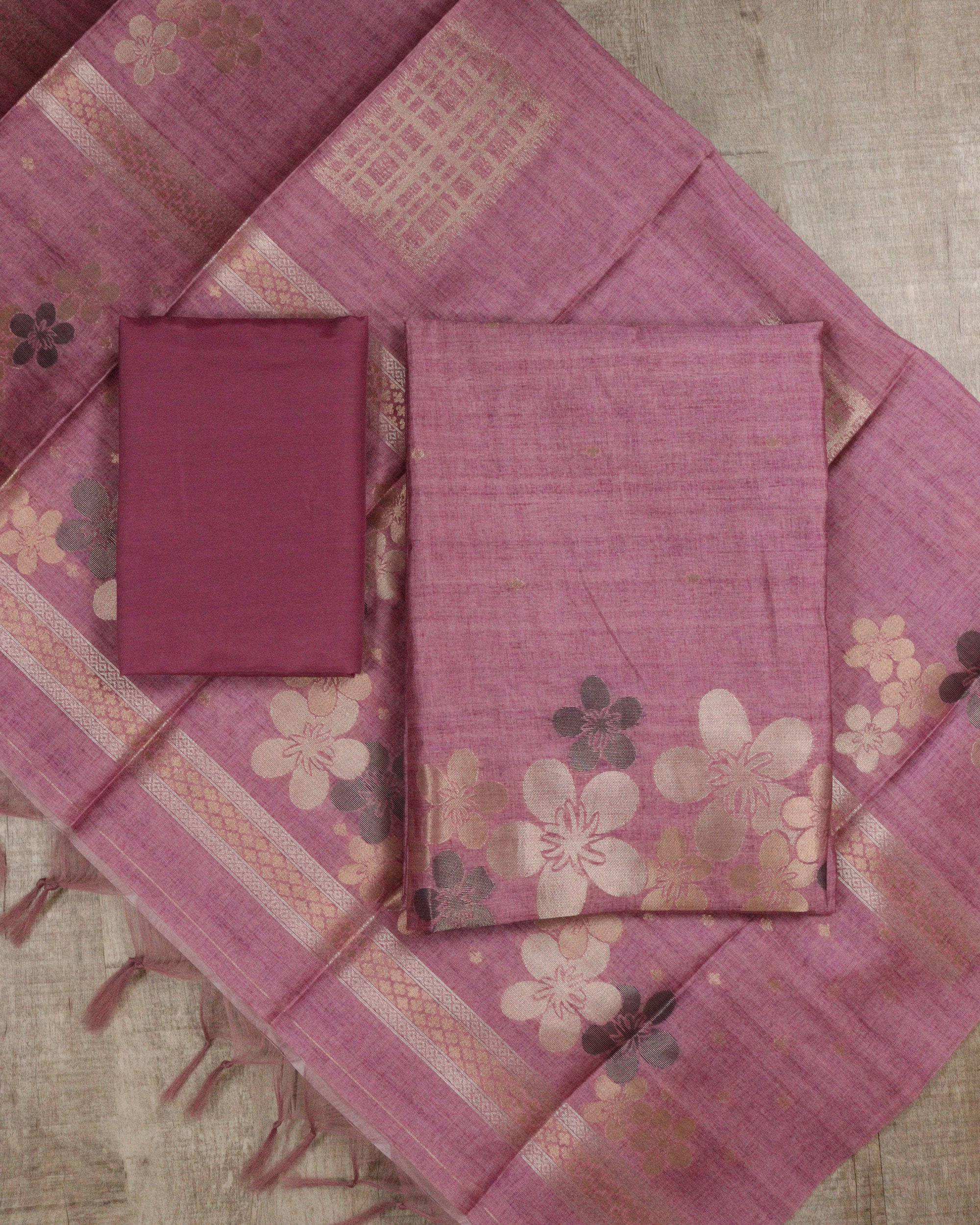 Load image into Gallery viewer, Semi Tussar Silk Unstitched Suit-00197