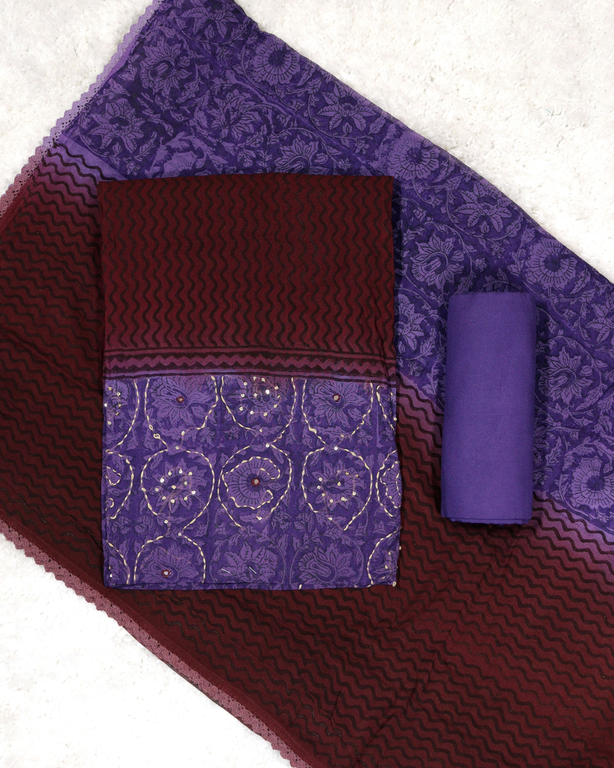 Load image into Gallery viewer, Pure Viscose Georgette Unstitched Suit-00246